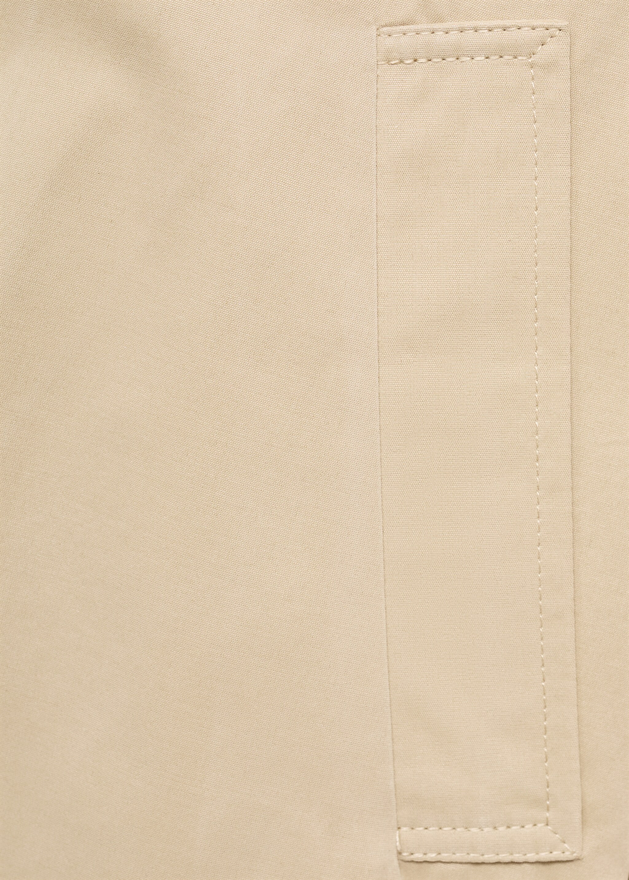 Trench coat with contrasting collar - Details of the article 0, Ecru. Ref: 17075783-00.