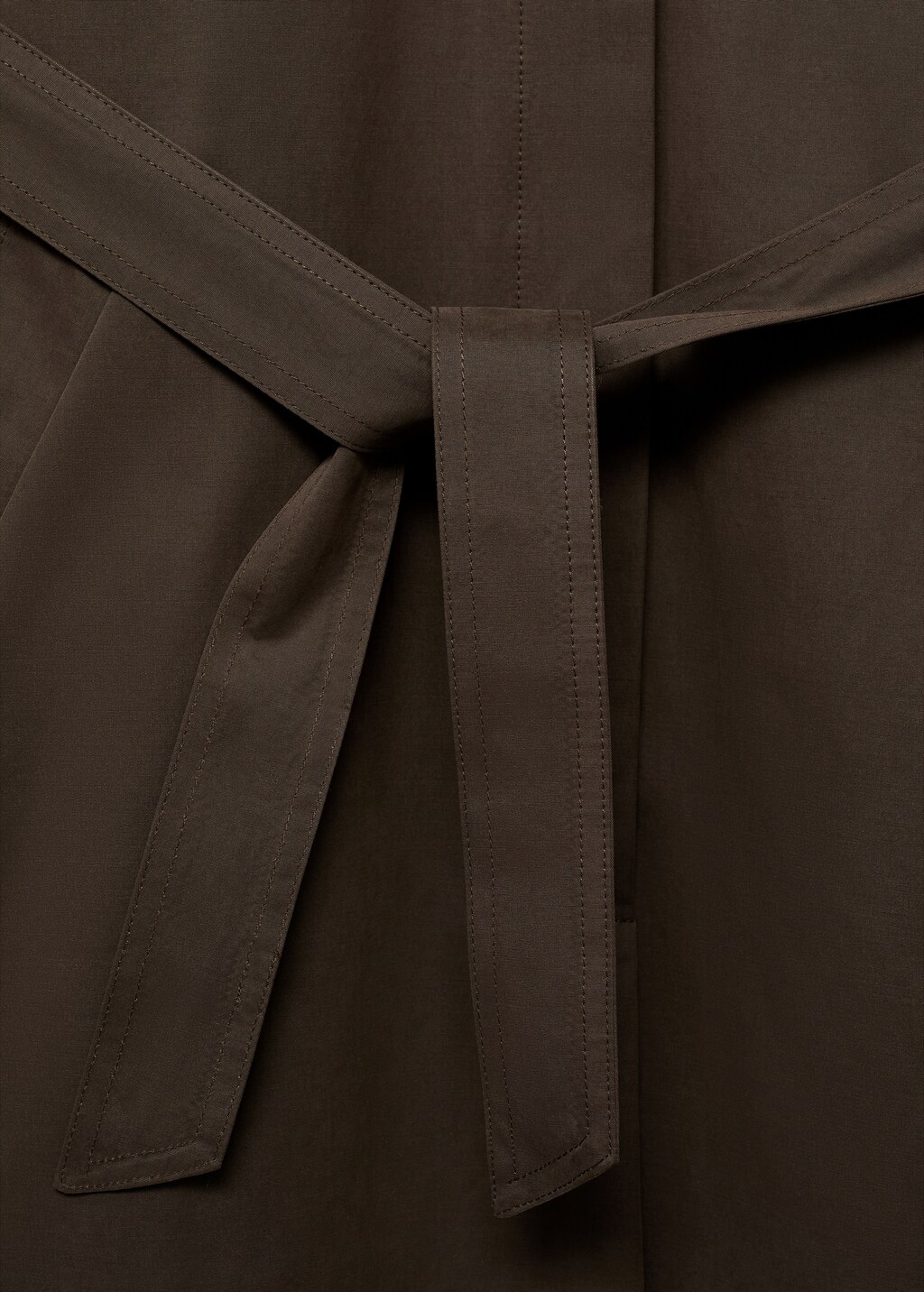 Long trench coat with printed lining