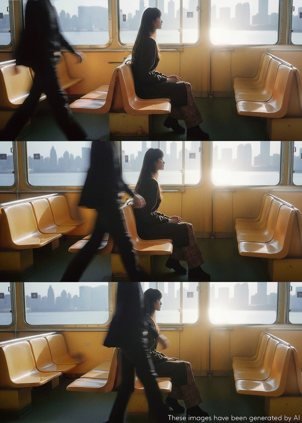 Long trench coat with printed lining