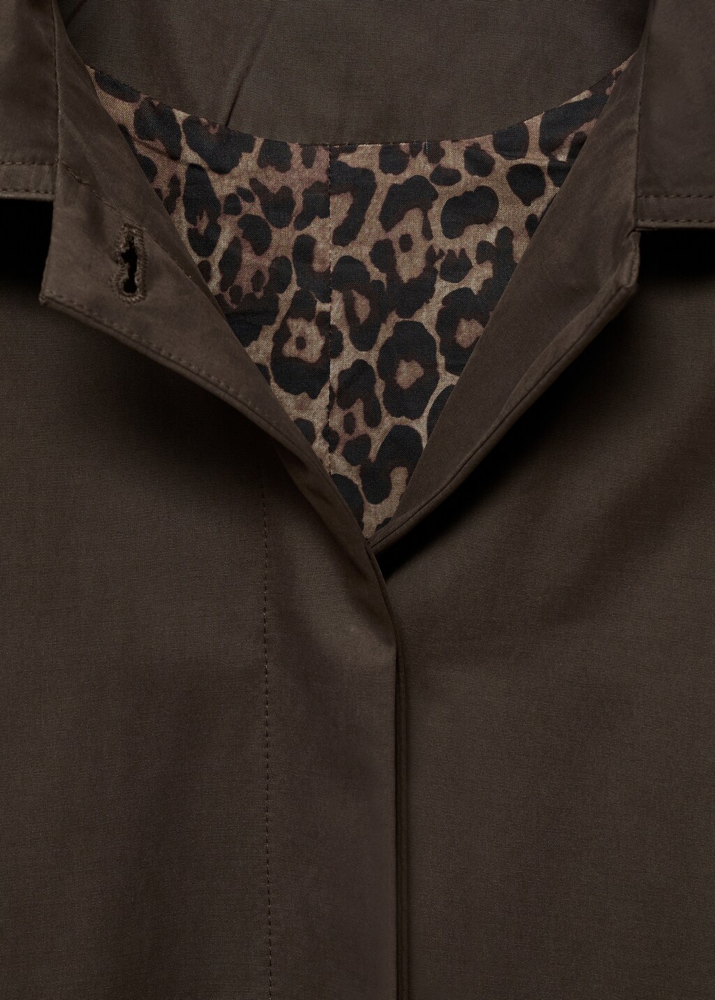 Long trench coat with printed lining