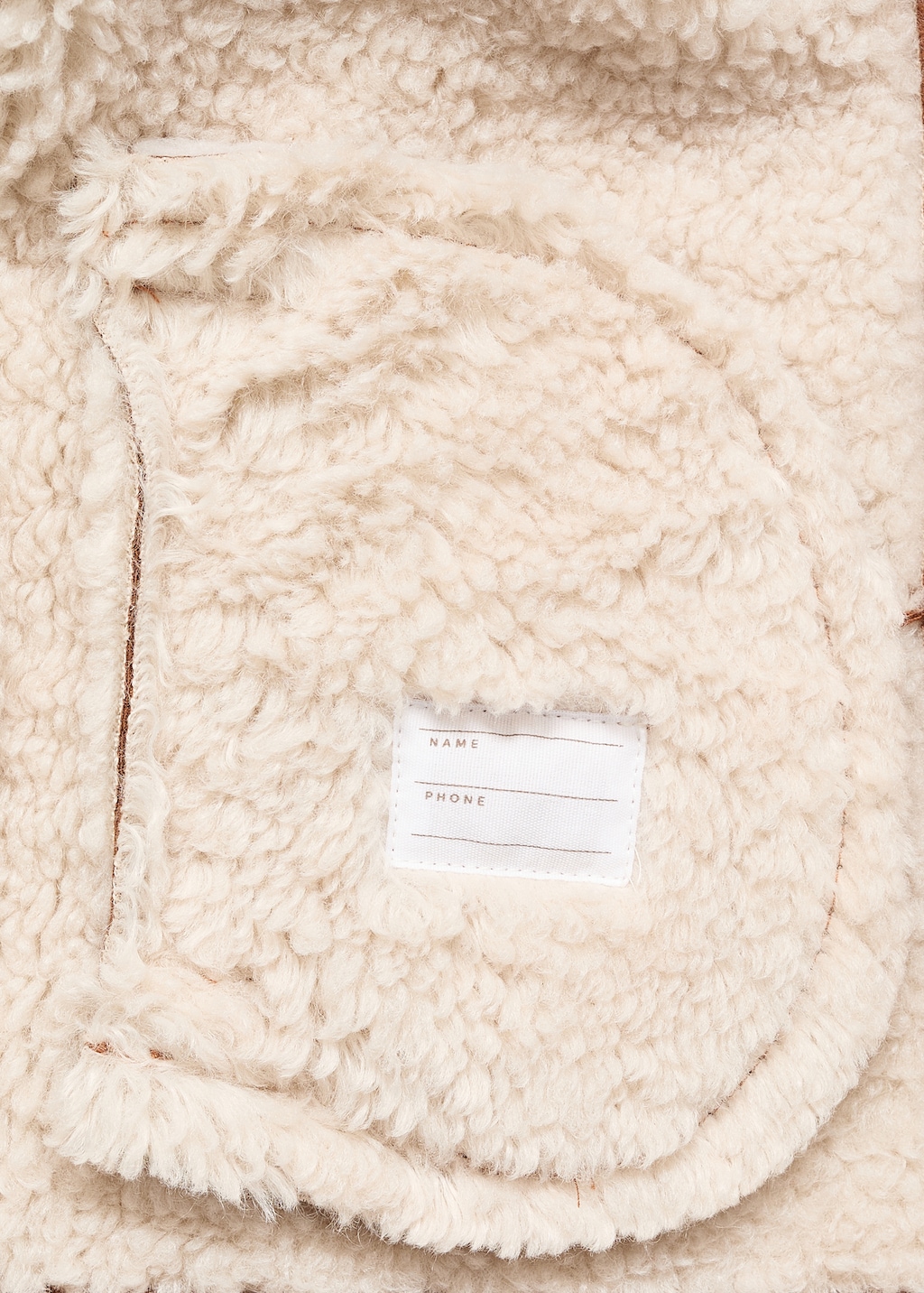 Suede effect sheepskin coat