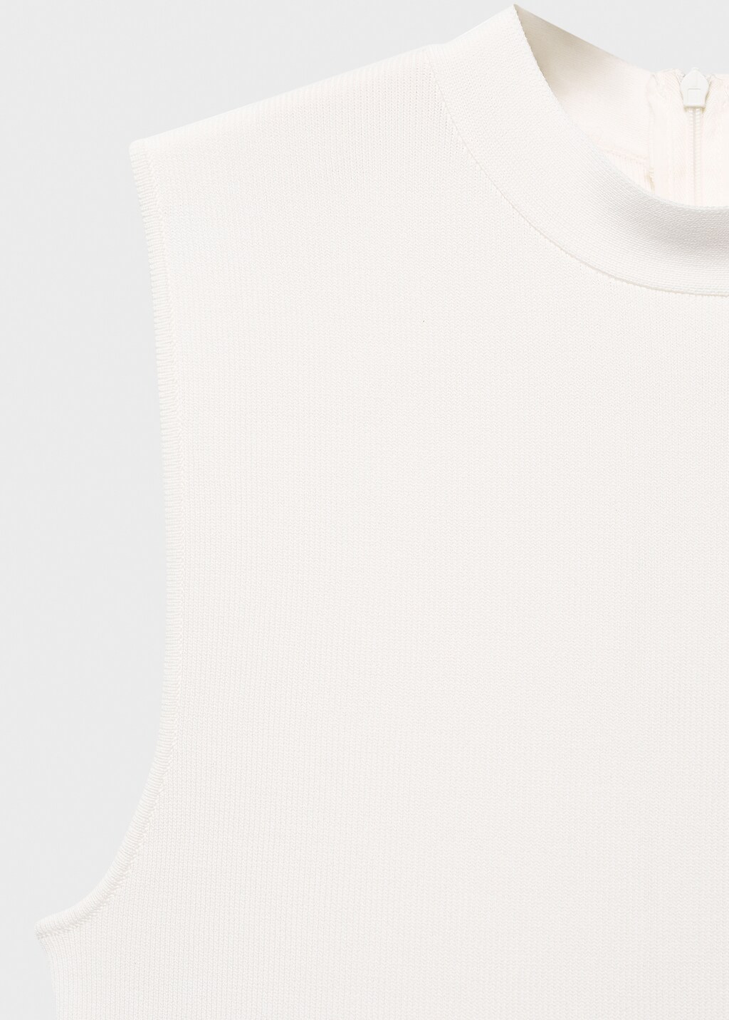 Combined-fabric jumpsuit with belt