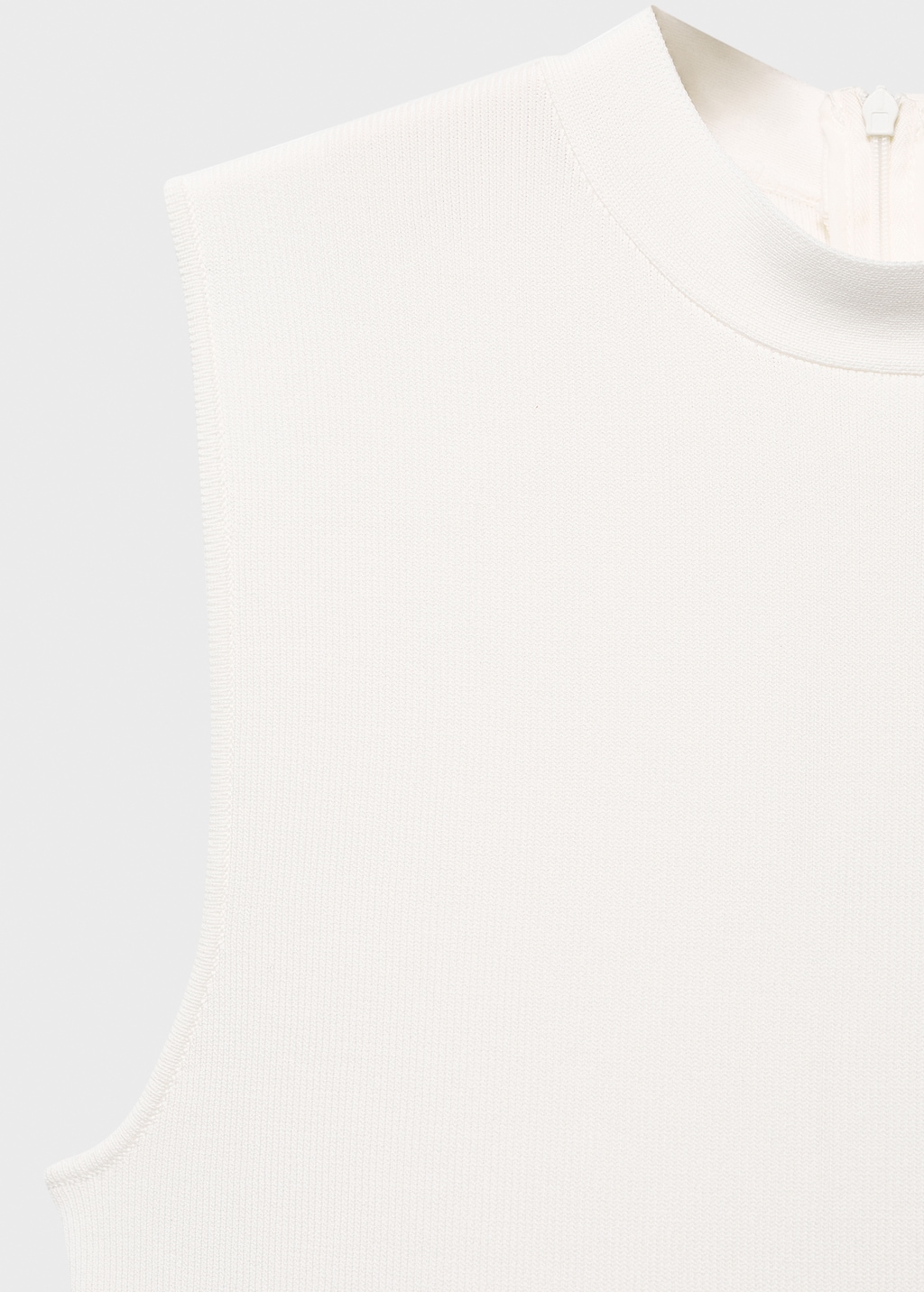 Combined-fabric jumpsuit with belt