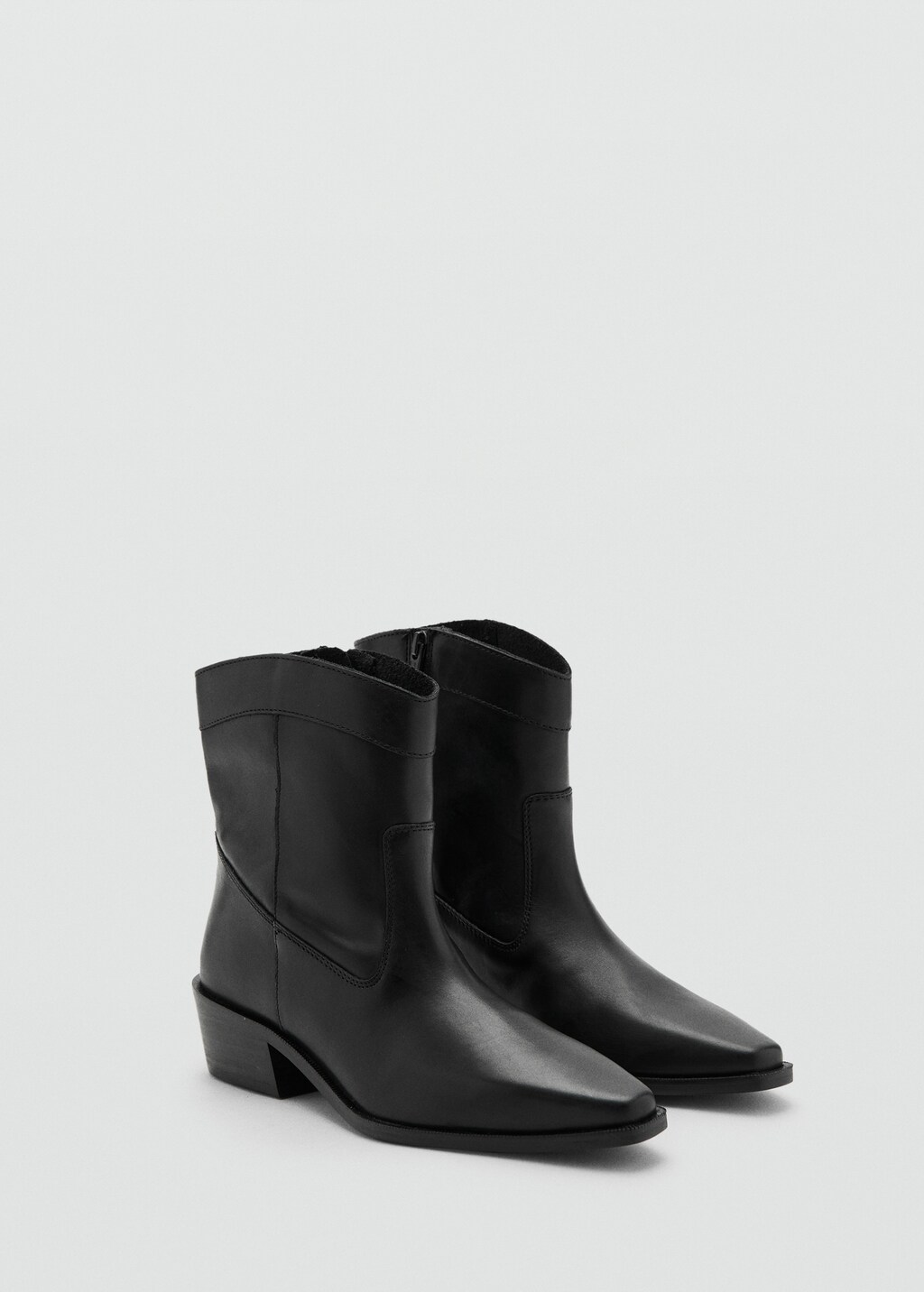 Leather heeled boots
