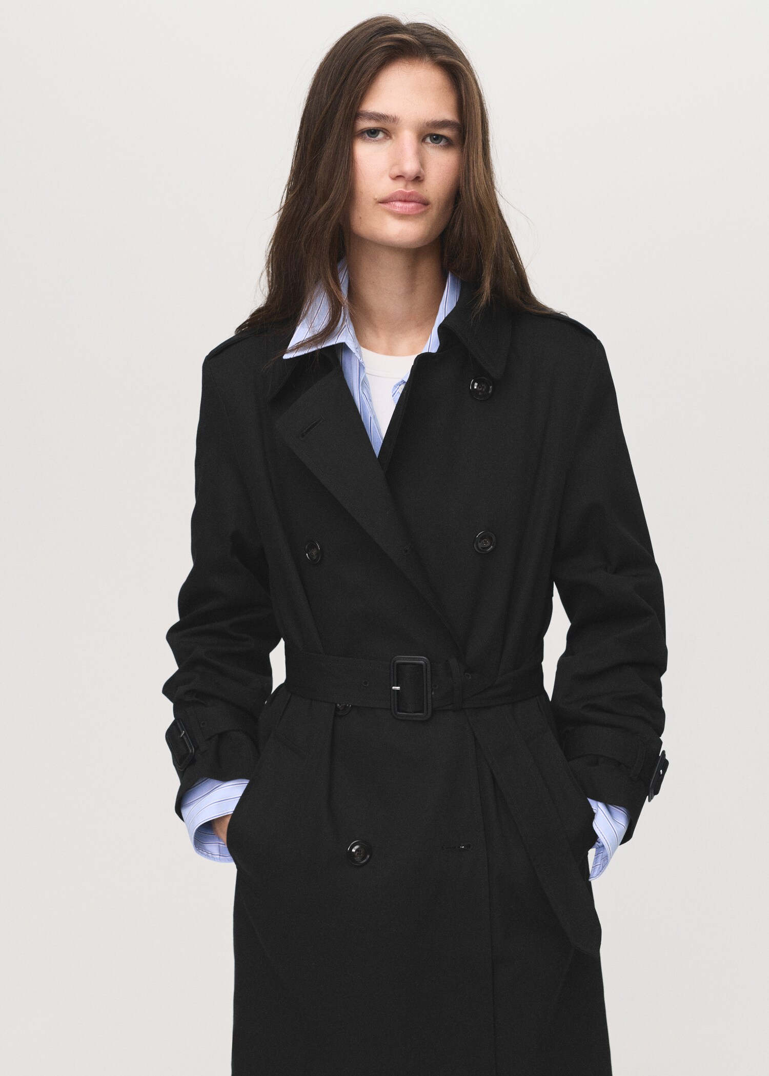 Trench classique ceinture - Plan moyen