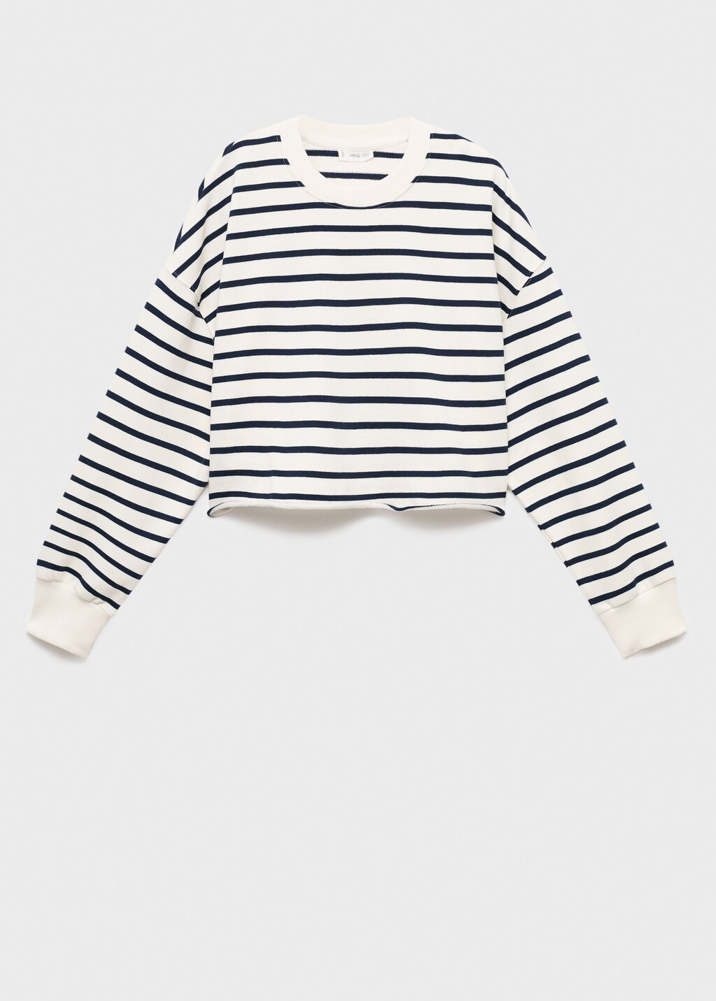 Contrast striped sweatshirt