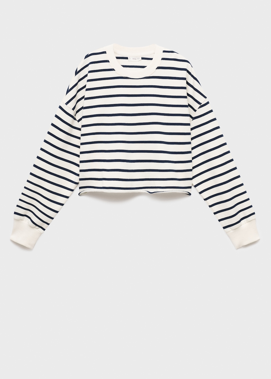 Contrast striped sweatshirt
