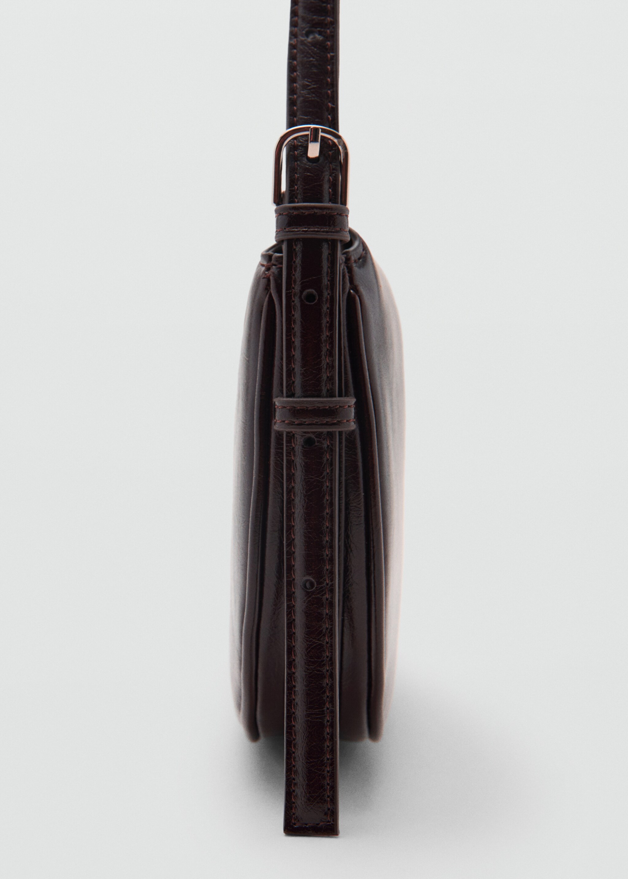 Sac bandoulière ovale effet abatanado - Détail de l'article 1, Chocolat. Ref: 17075793-00.