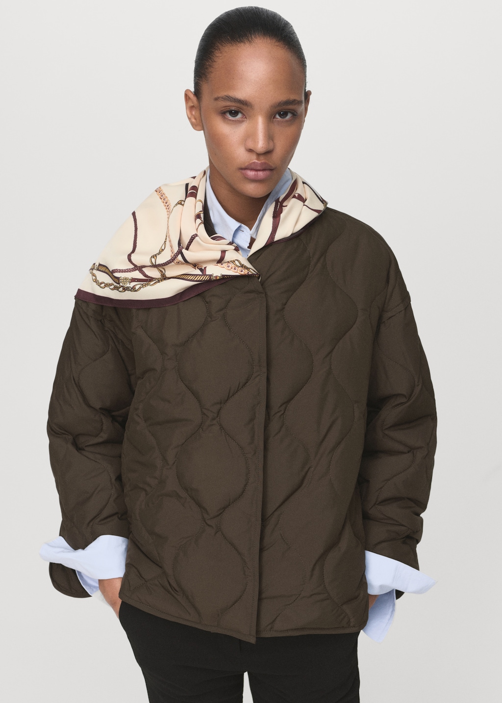 Oversized quilted anorak