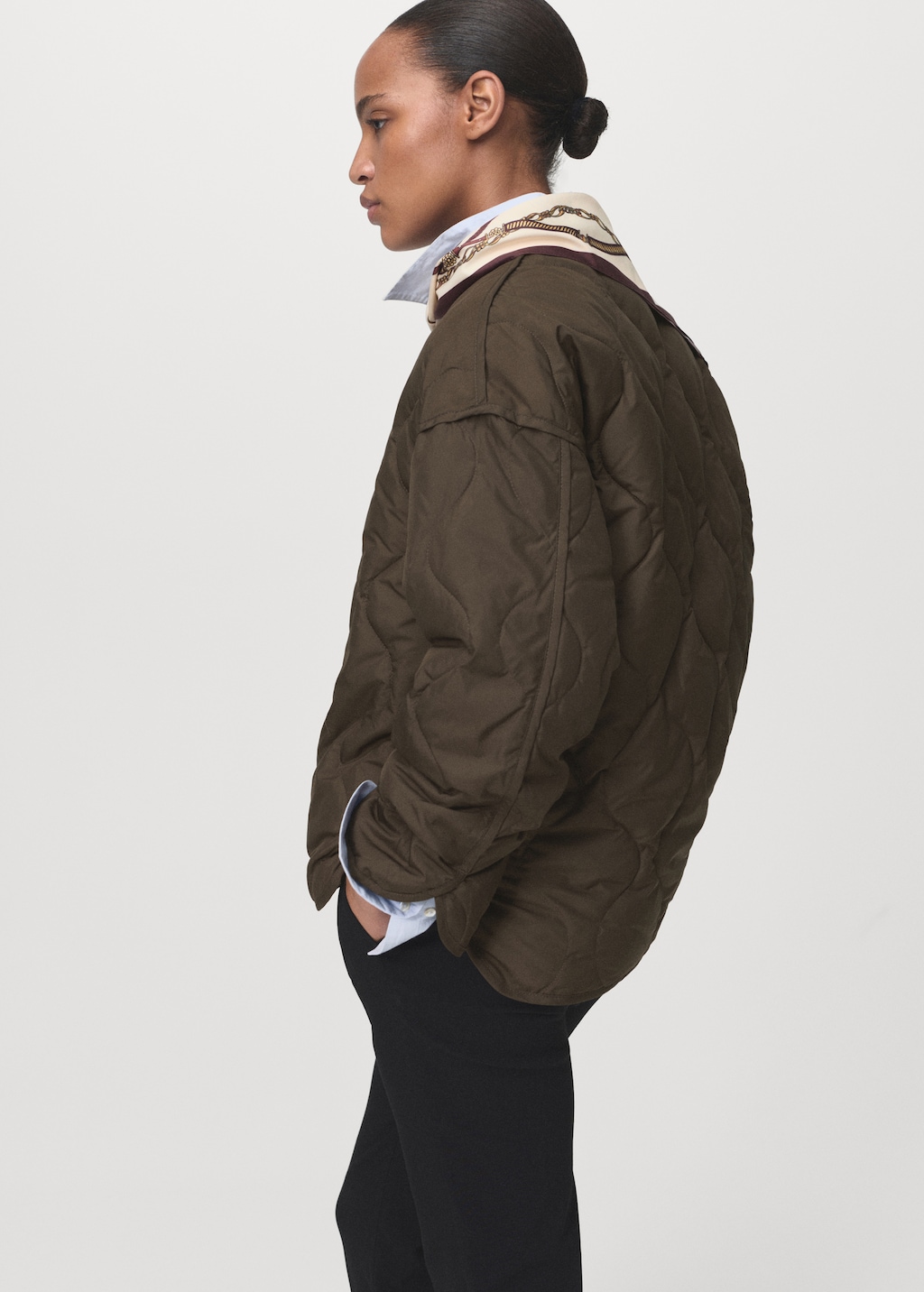 Oversized quilted anorak