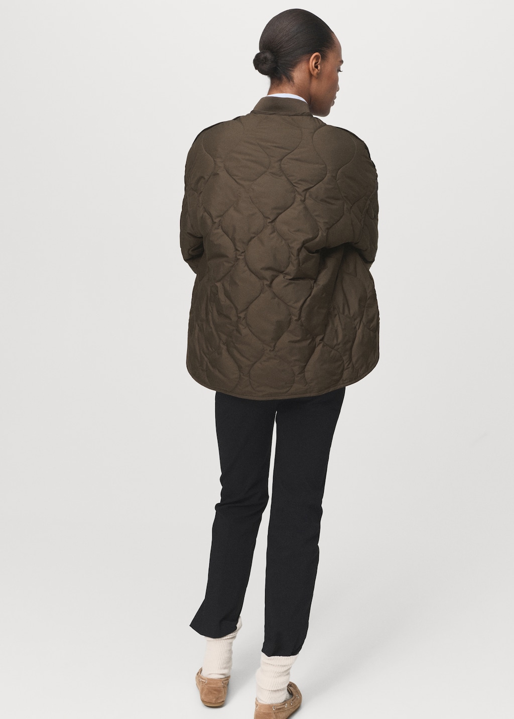 Oversized quilted anorak