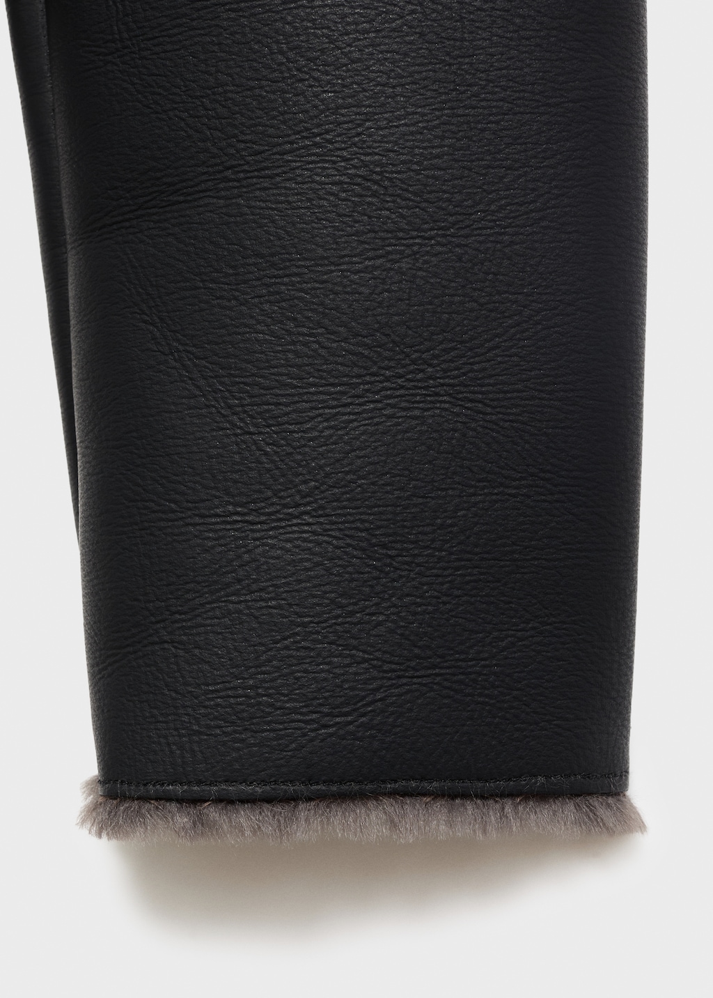 Fur-effect biker jacket