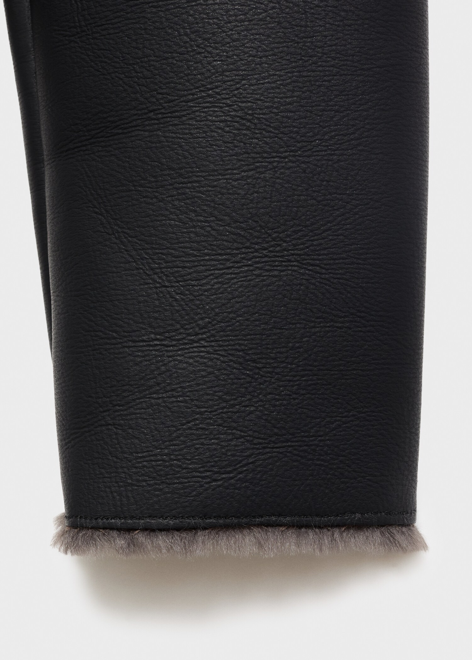 Fur-effect biker jacket - Details of the article 0