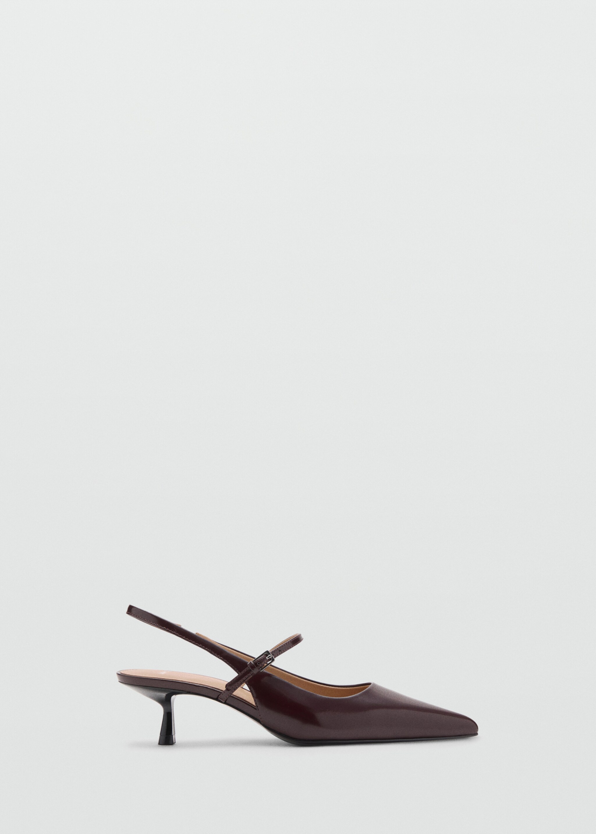 Kitten-heel patent leather shoes - Article without model, Chocolate. Ref: 17075800-00.