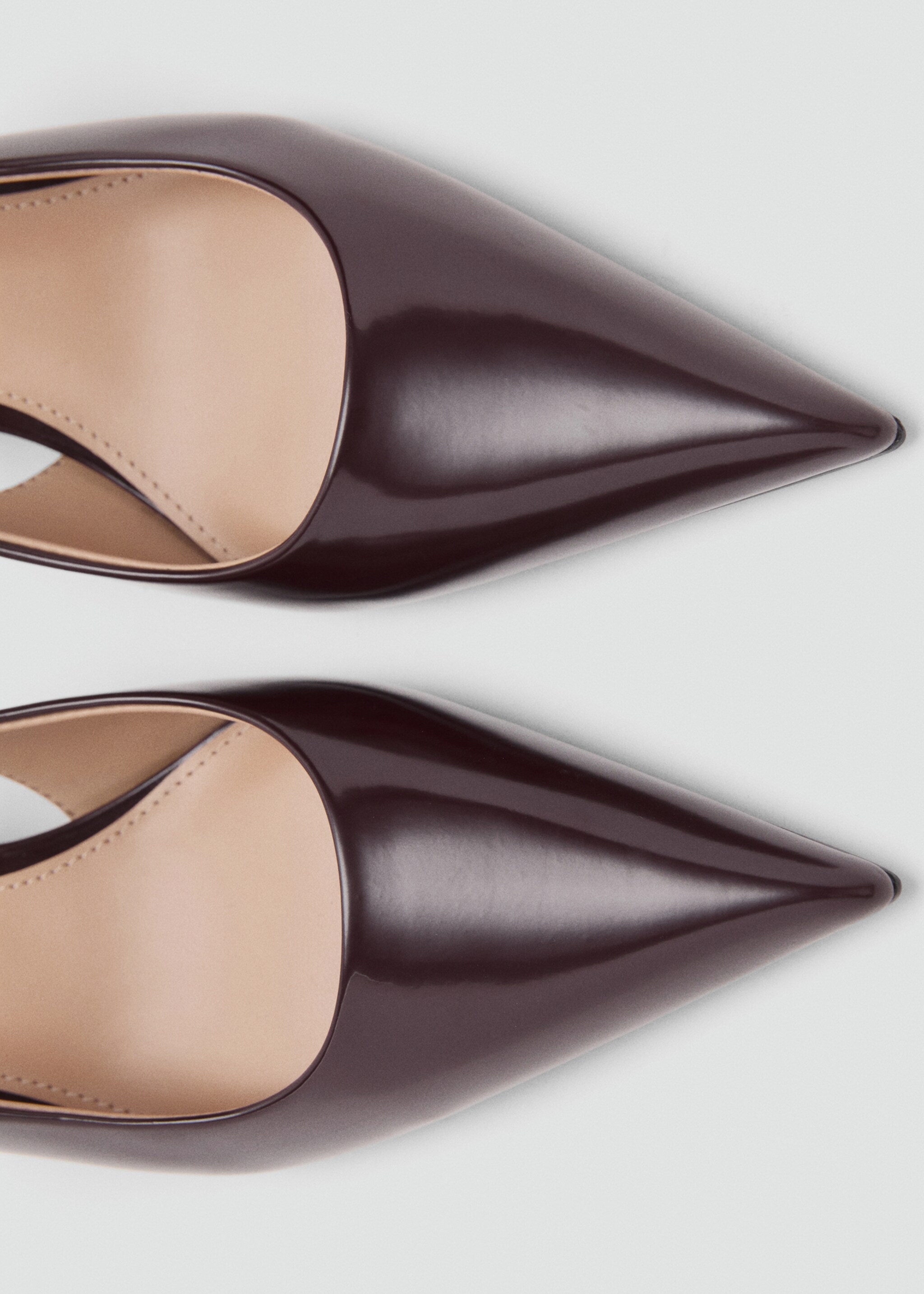 Kitten-heel patent leather shoes - Details of the article 2, Chocolate. Ref: 17075800-00.