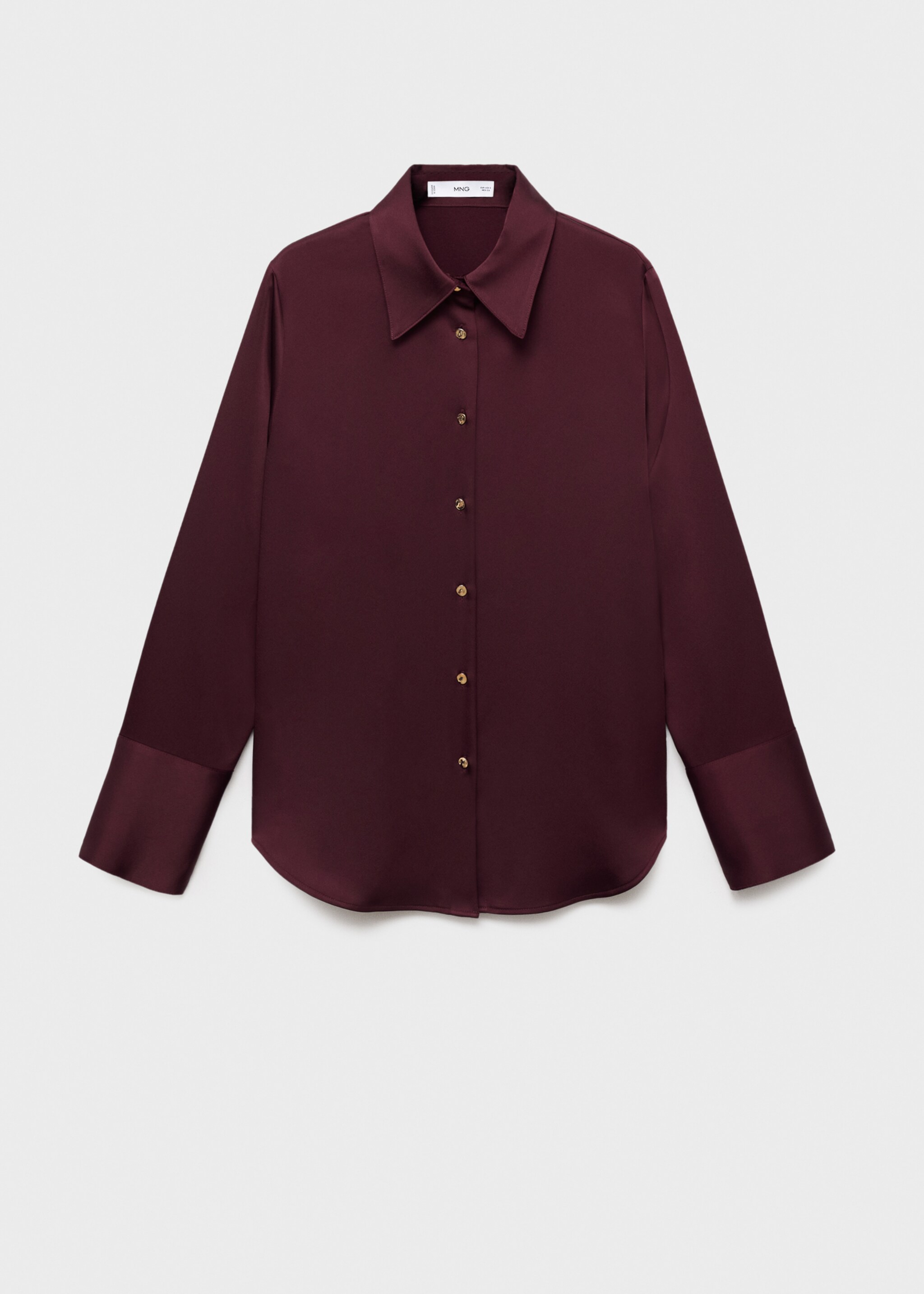 Chemise fluide satinée - Article sans modèle, Bordeaux. Ref: 17075801-00.