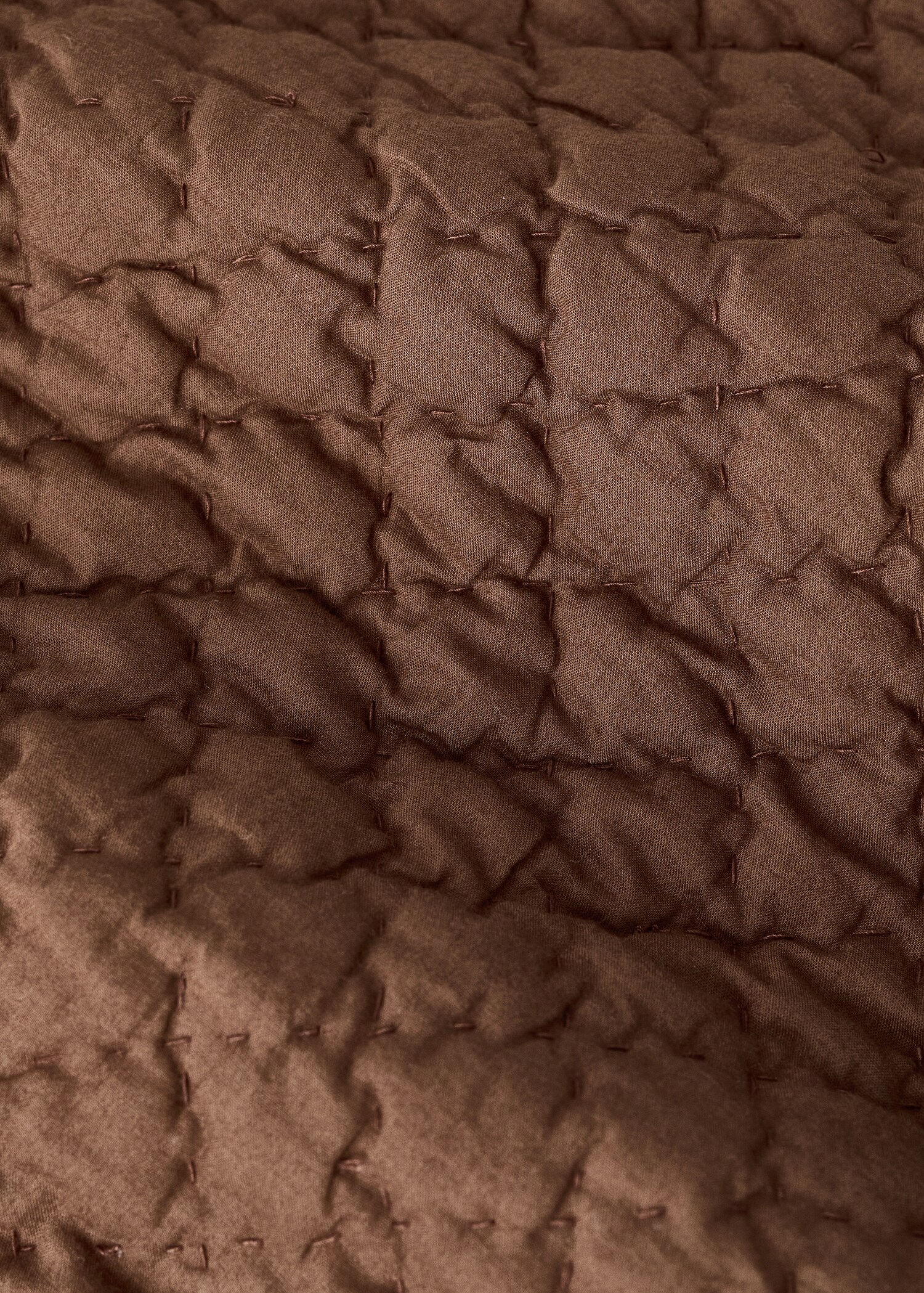 Hand-stitched cotton bedspread for cot - Details of the article 1