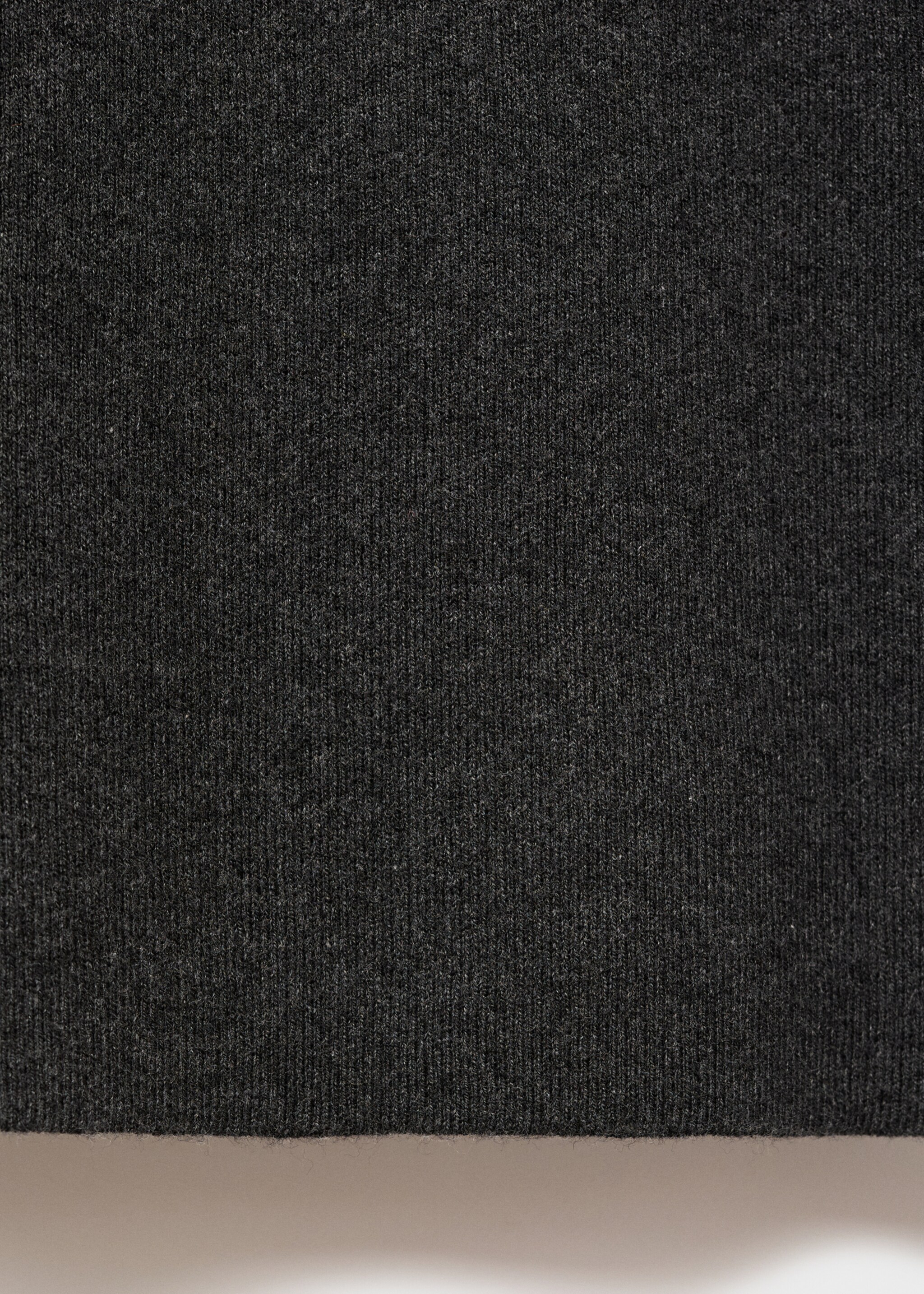Knitted dress with polo neck - Details of the article 0, Dark Heather Grey. Ref: 17075803-00.
