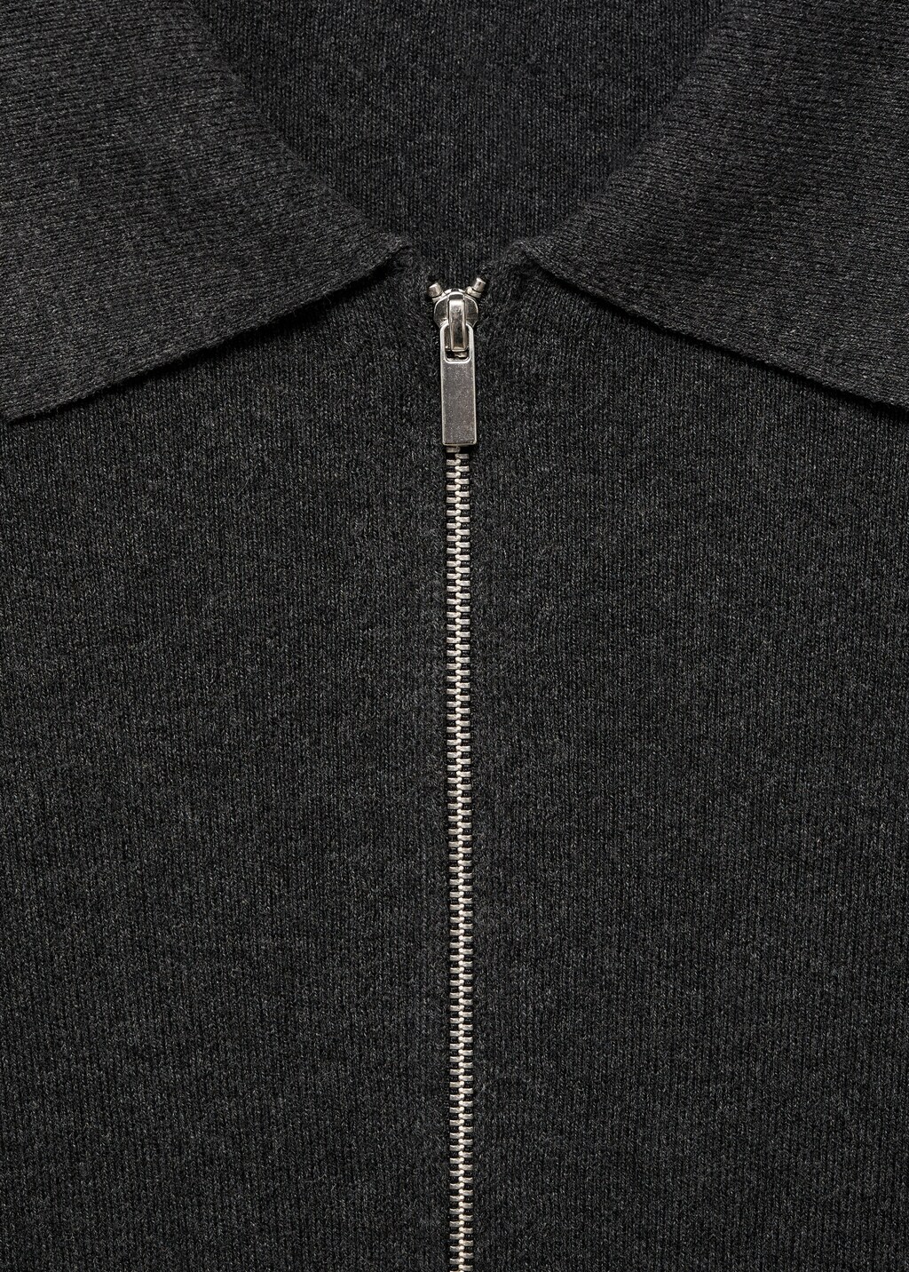 Knitted dress with polo neck