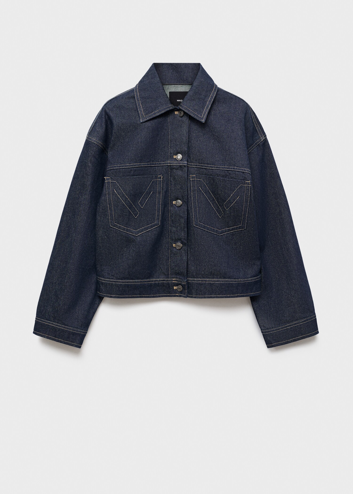 Veste denim coutures décoratives - Article sans modèle