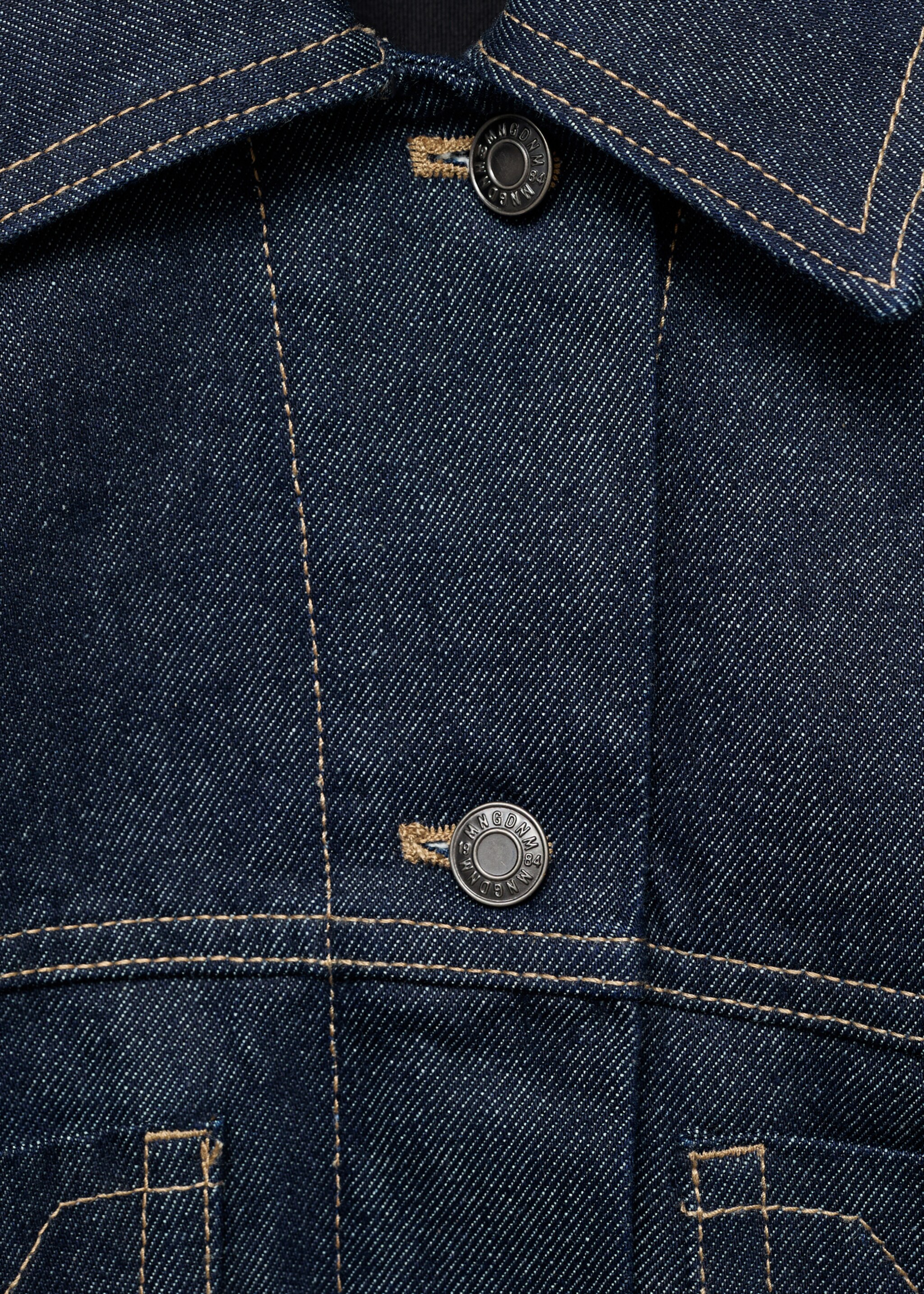 Veste denim coutures décoratives - Détail de l'article 8, Bleu. Ref: 17075805-00.