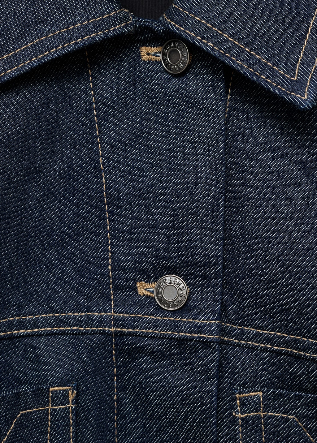 Denim jacket with decorative stitching