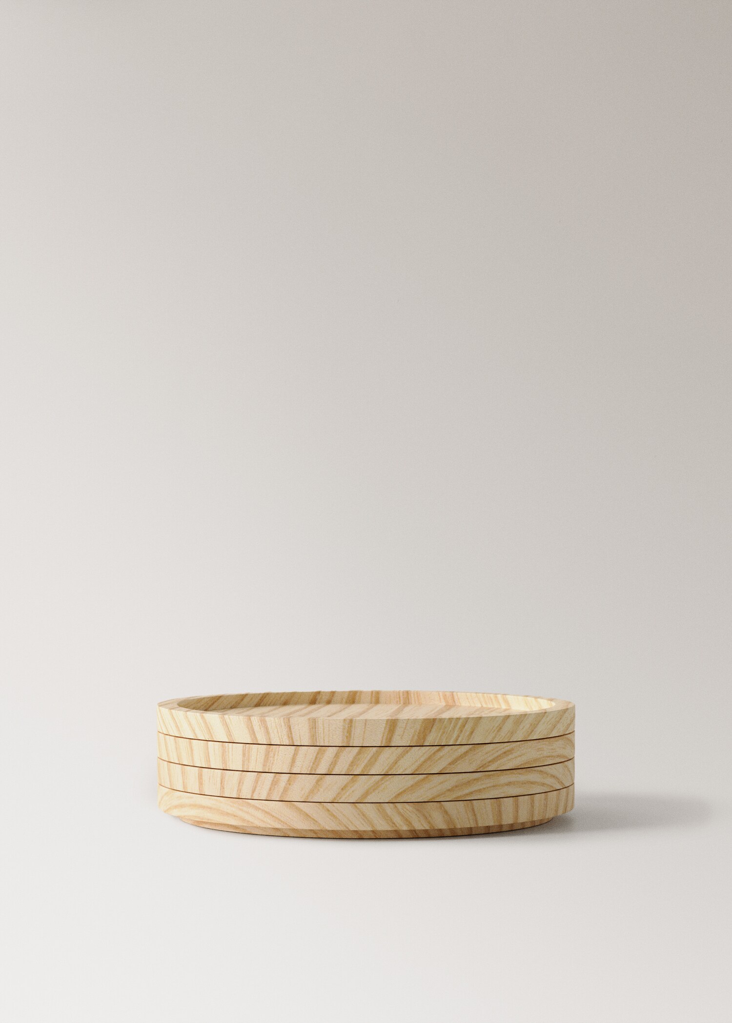Pack of 4 ash wood coasters - Details of the article 2