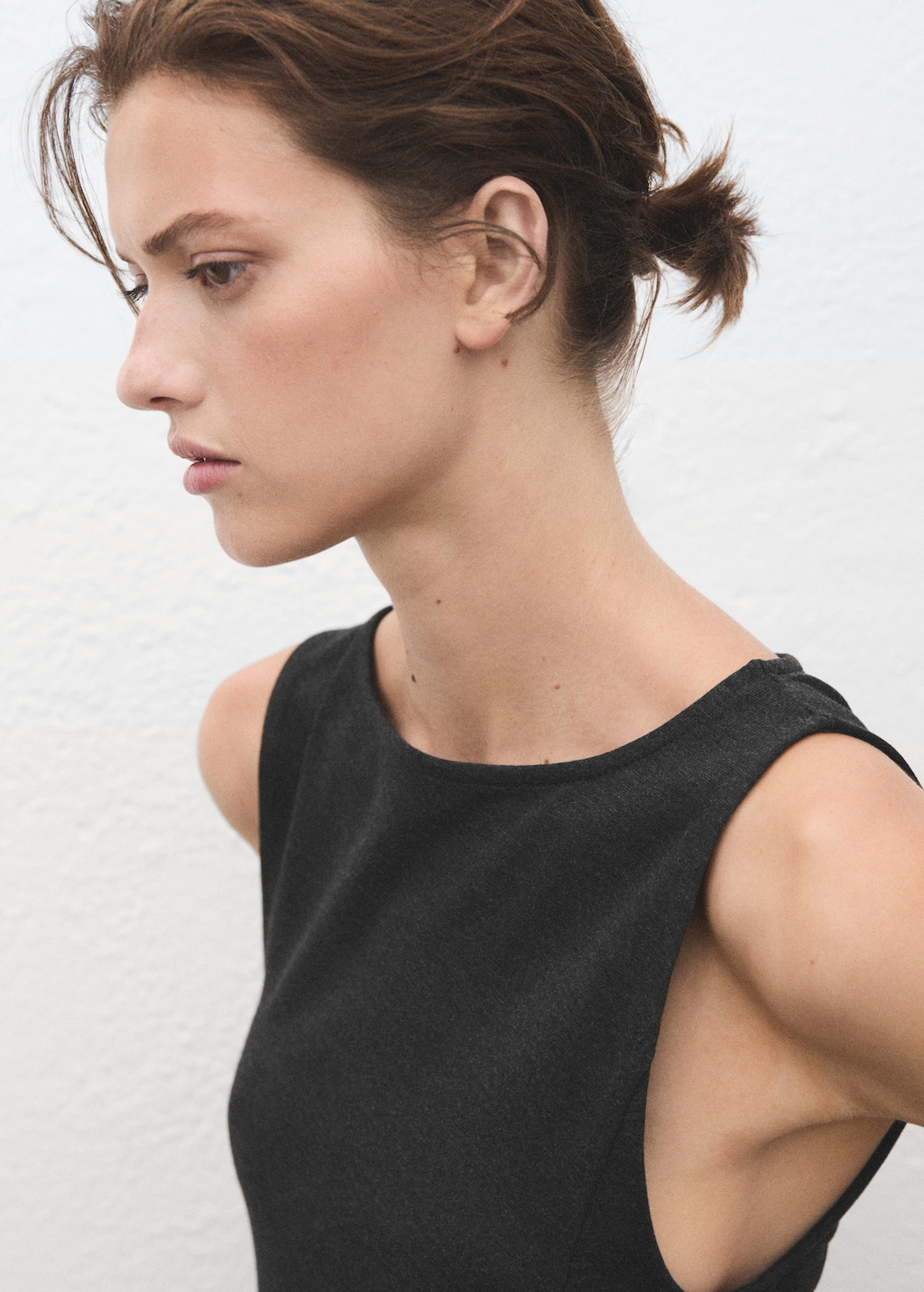 Cut-out ruched dress