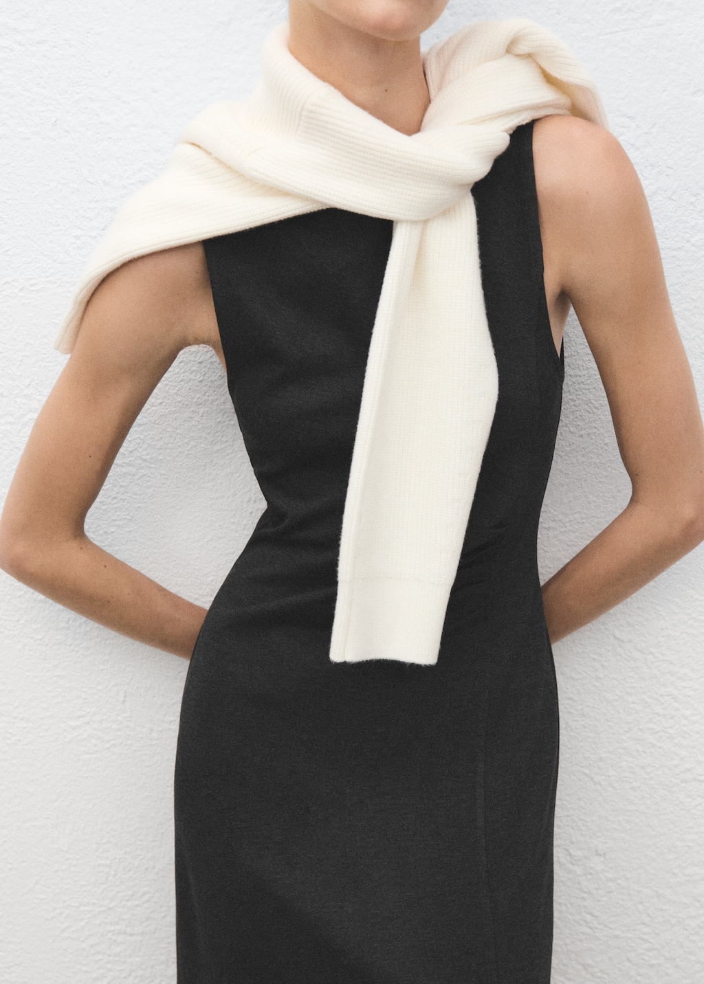 Cut-out ruched dress