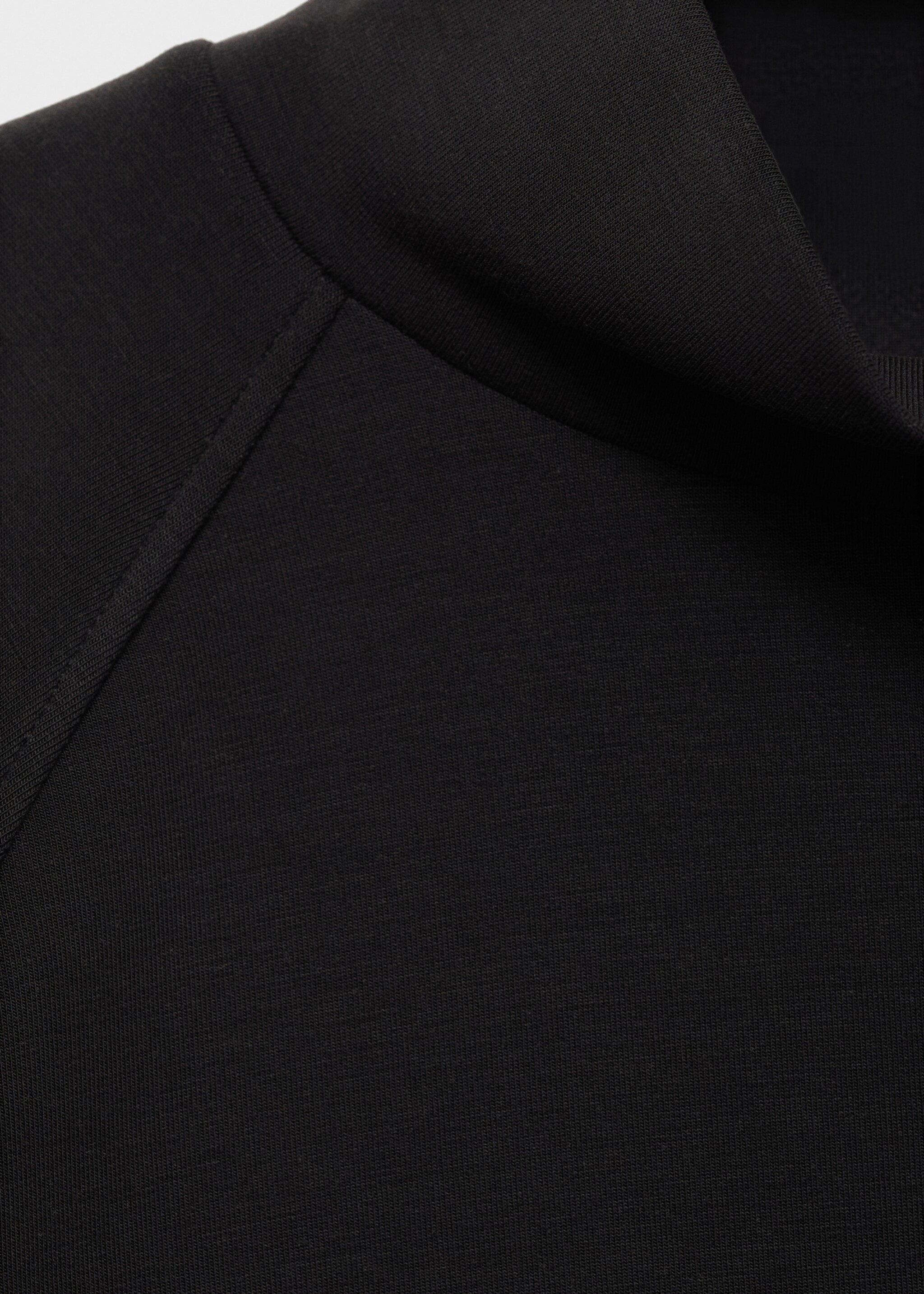 High collar sweatshirt - Details of the article 8, Black. Ref: 17075812-00.