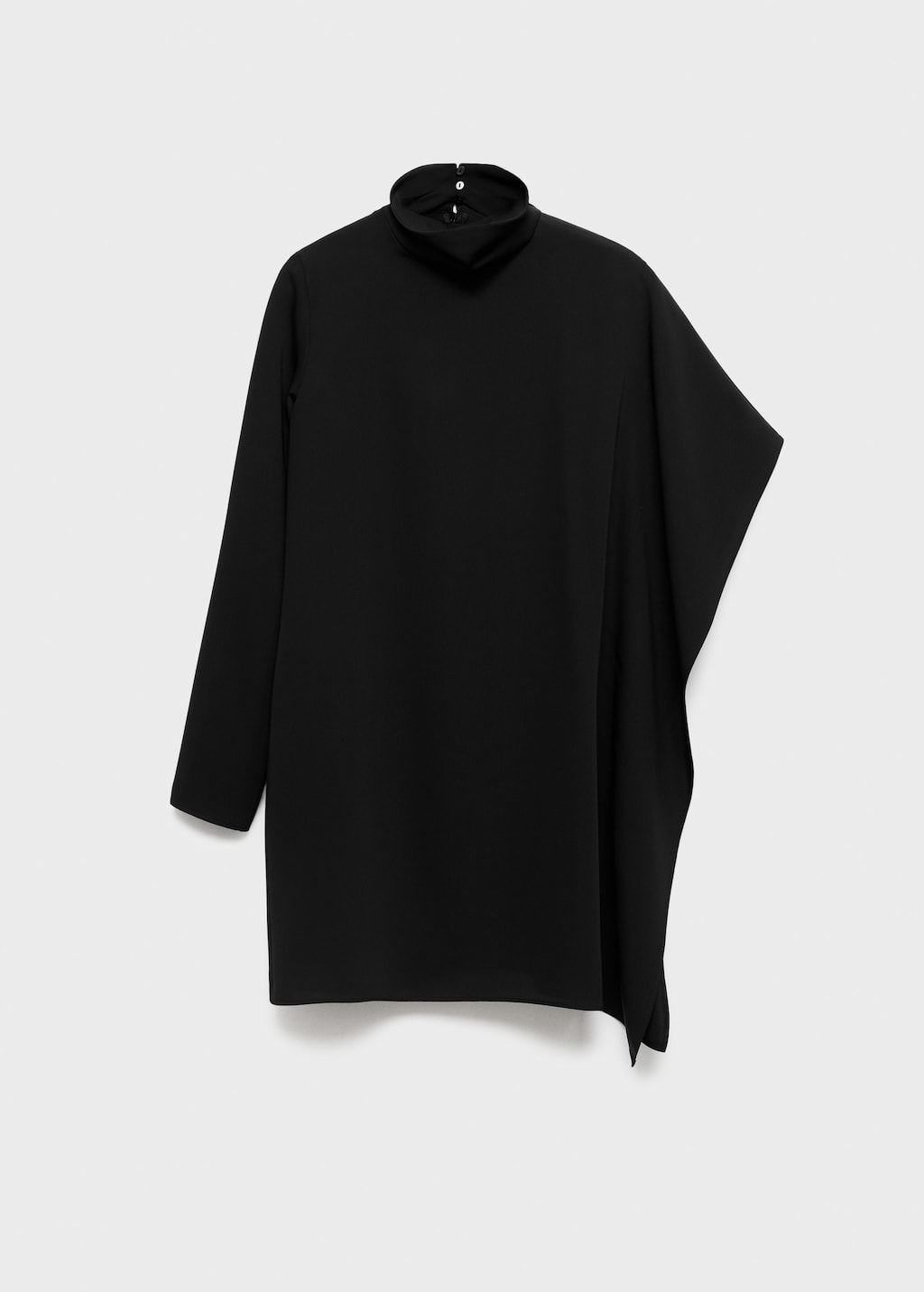 Mango Turtleneck dress with asymmetrical sleeves