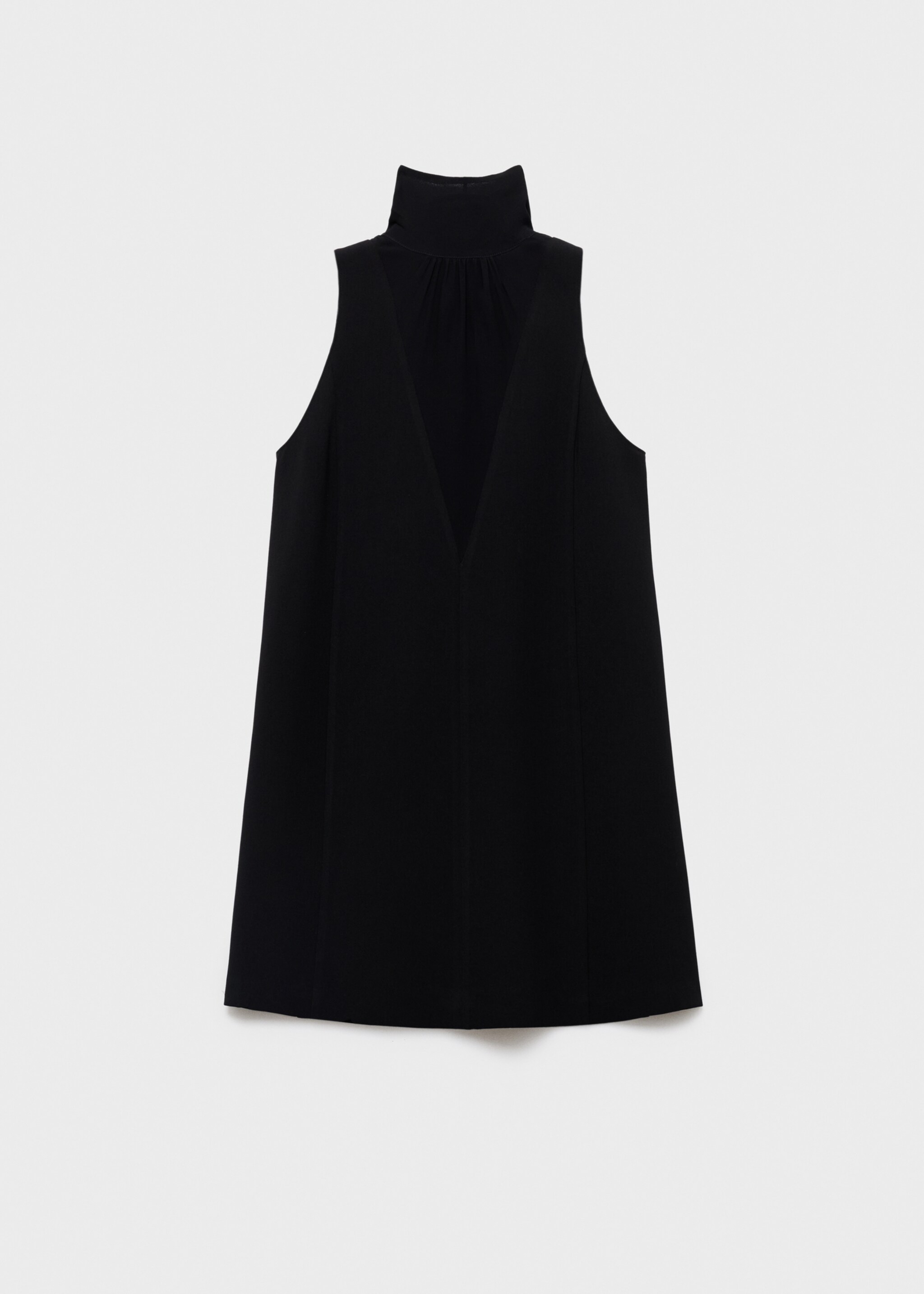 Bow short dress - Article without model, Black. Ref: 17075814-00.