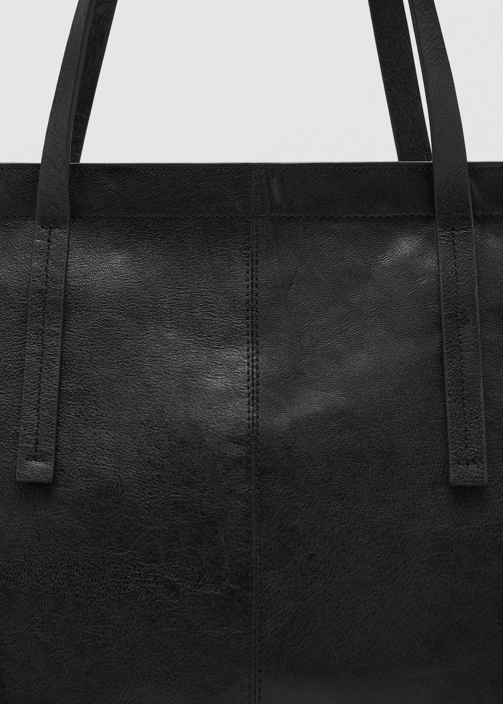 Leather shopper bag