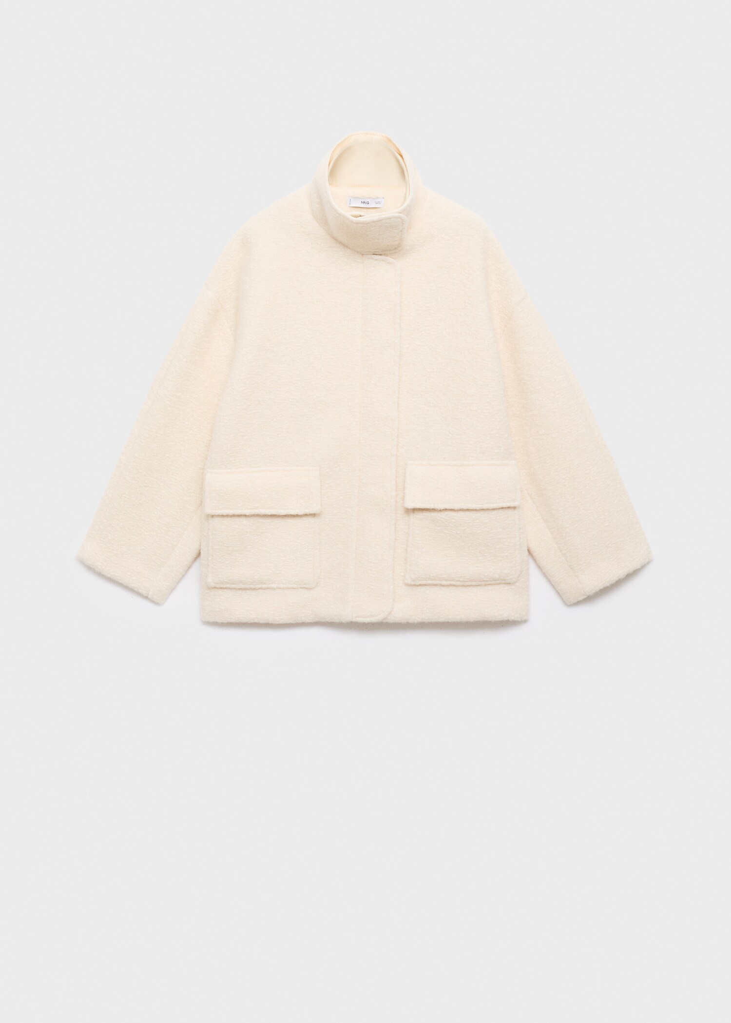 Bouclé jacket with high neck - Article without model