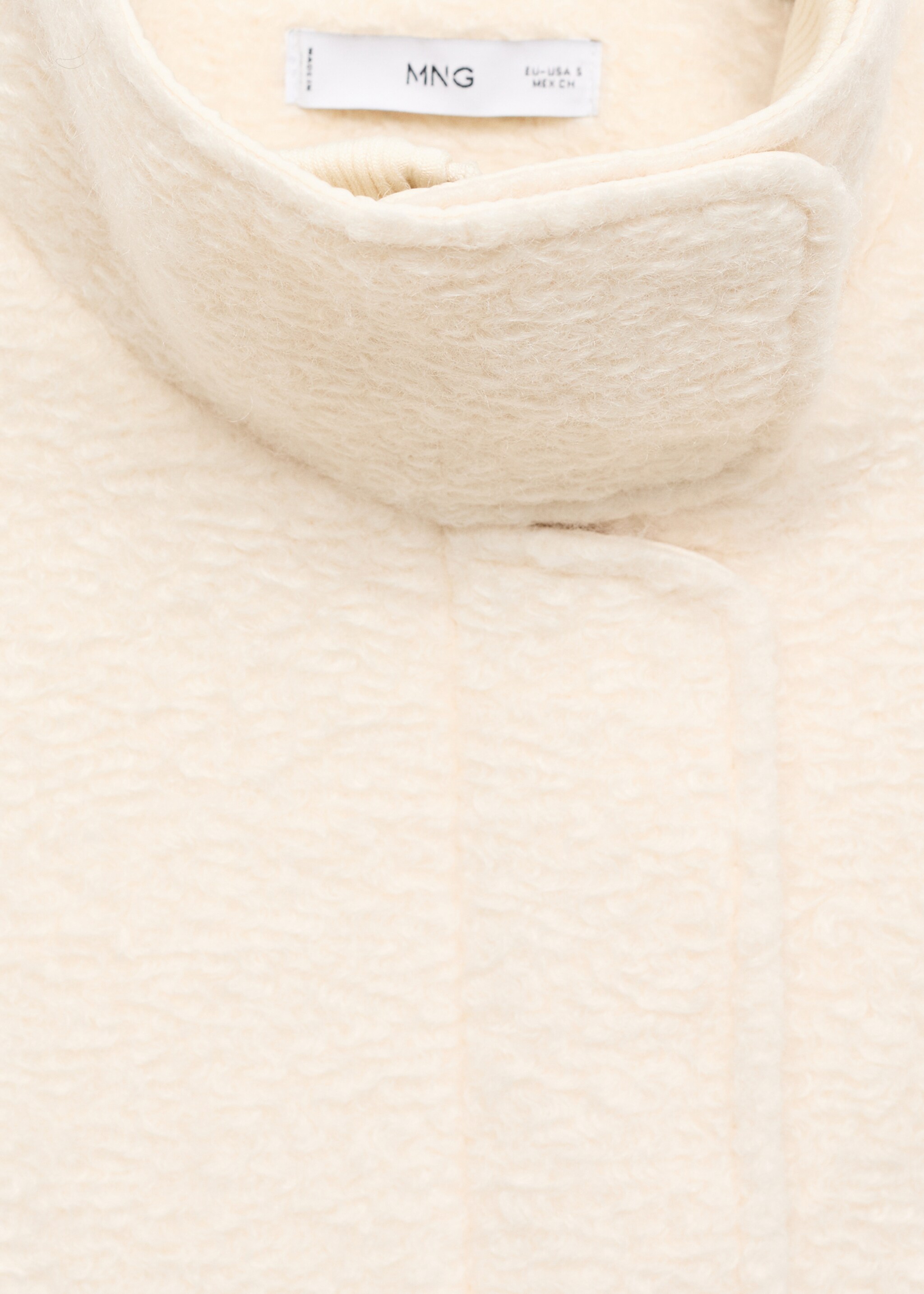 Bouclé jacket with high neck - Details of the article 0, Ecru. Ref: 17075820-00.