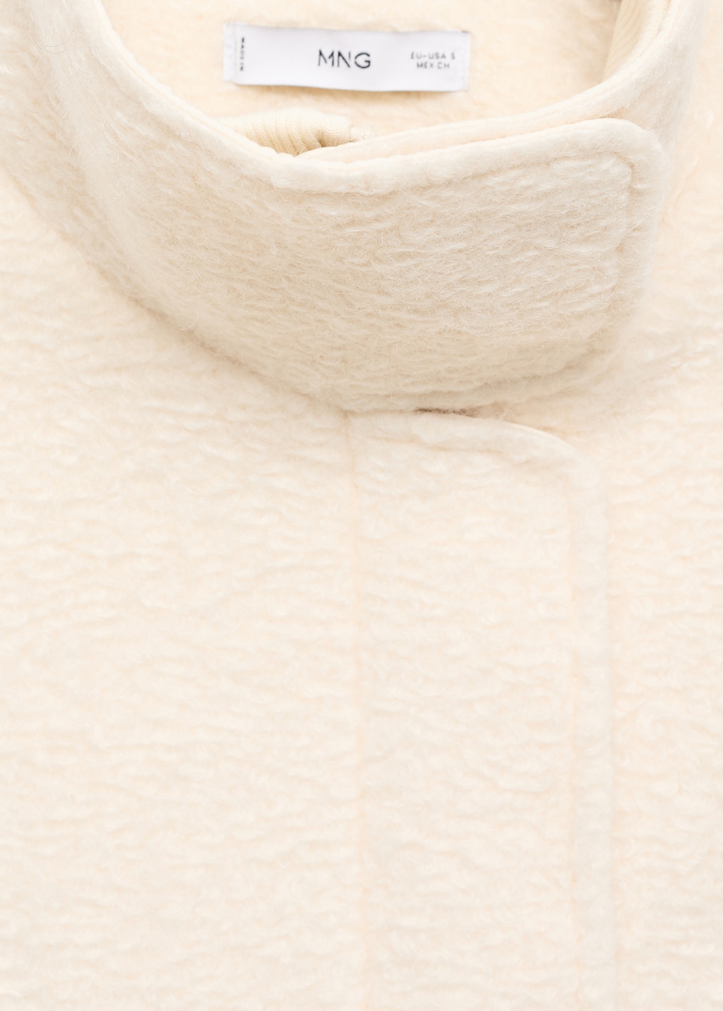 Bouclé jacket with high neck