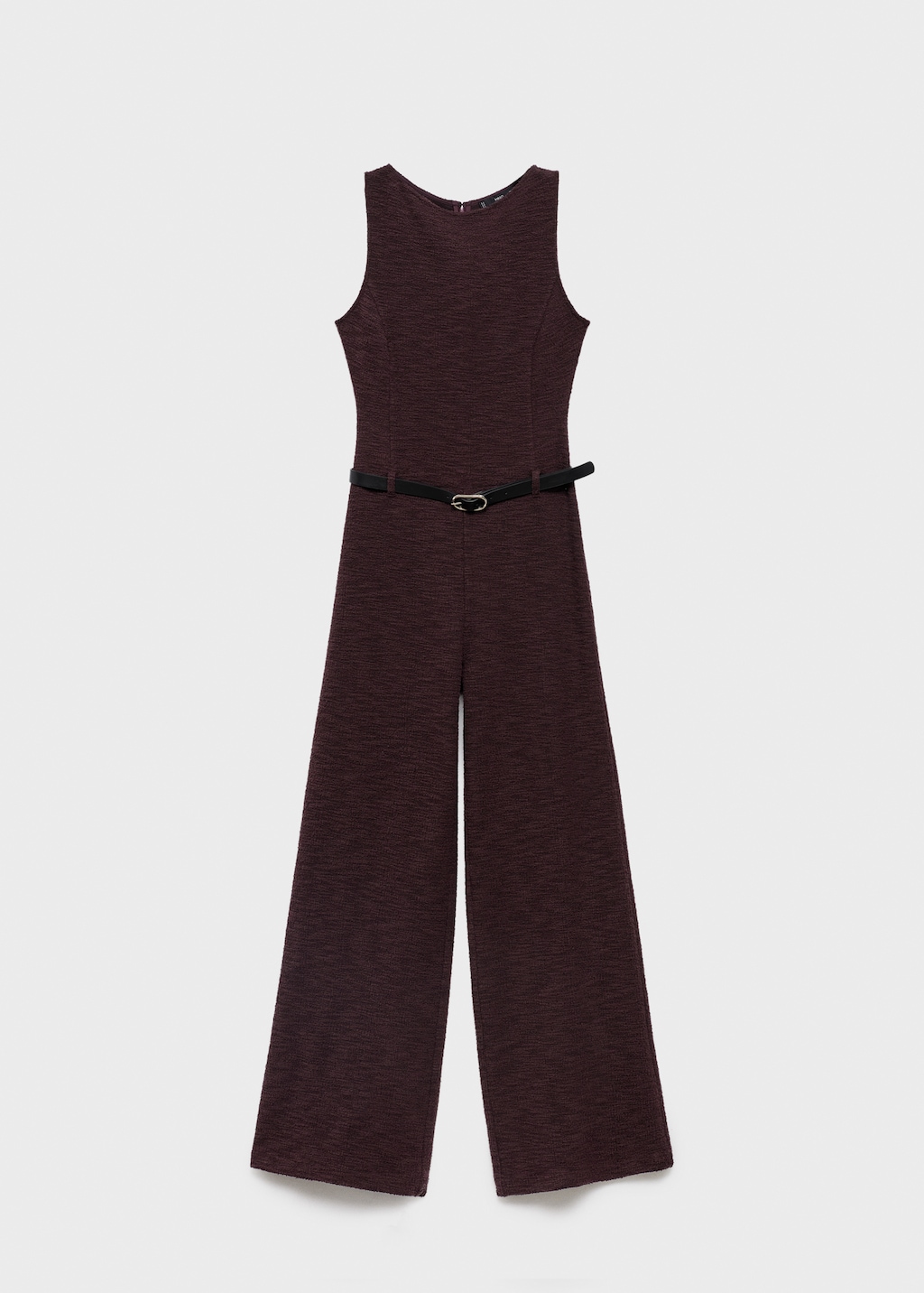 Marl jumpsuit with belt