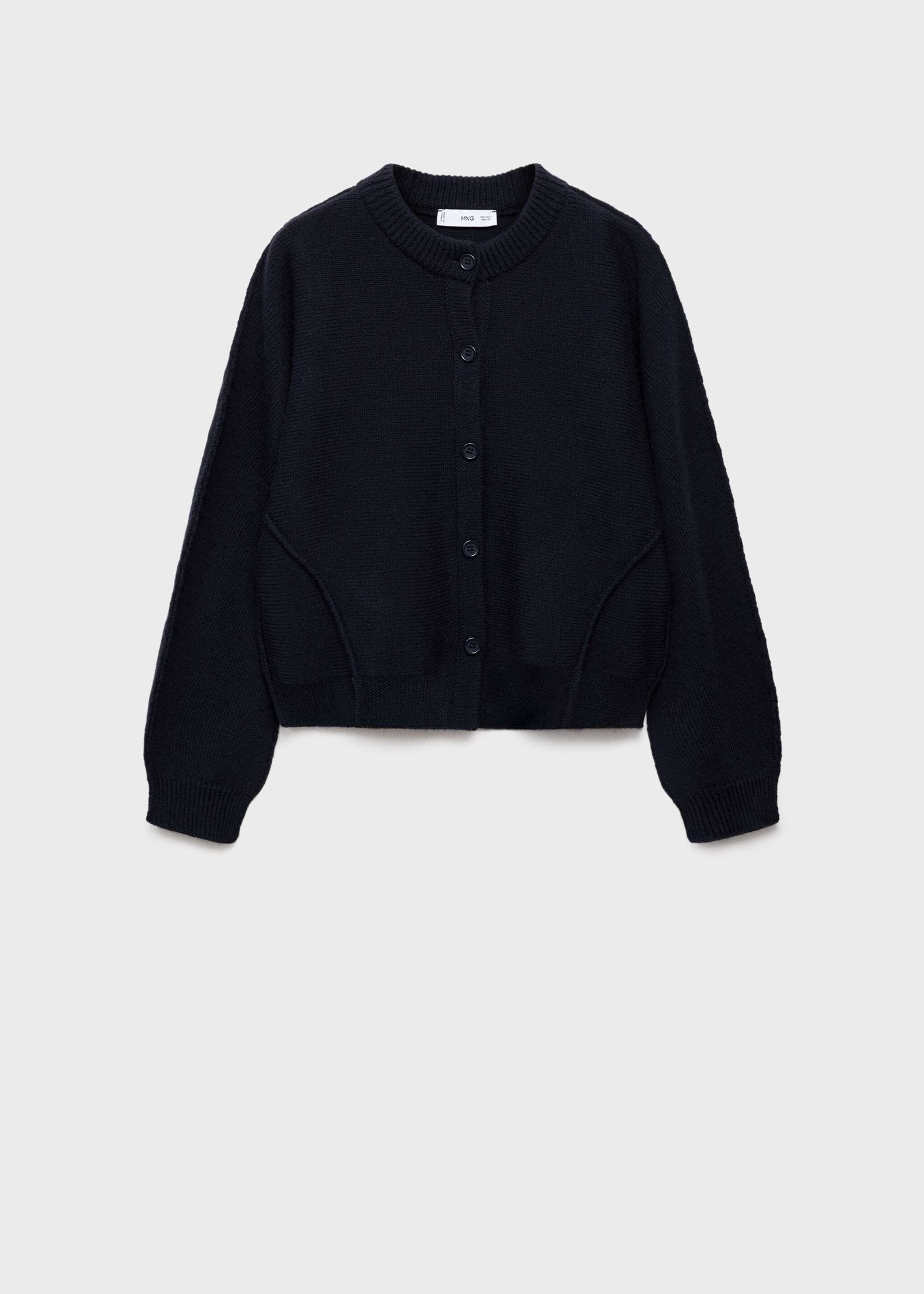 Straight-fit cardigan with buttons - Article without model, Dark Navy. Ref: 17075823-00.