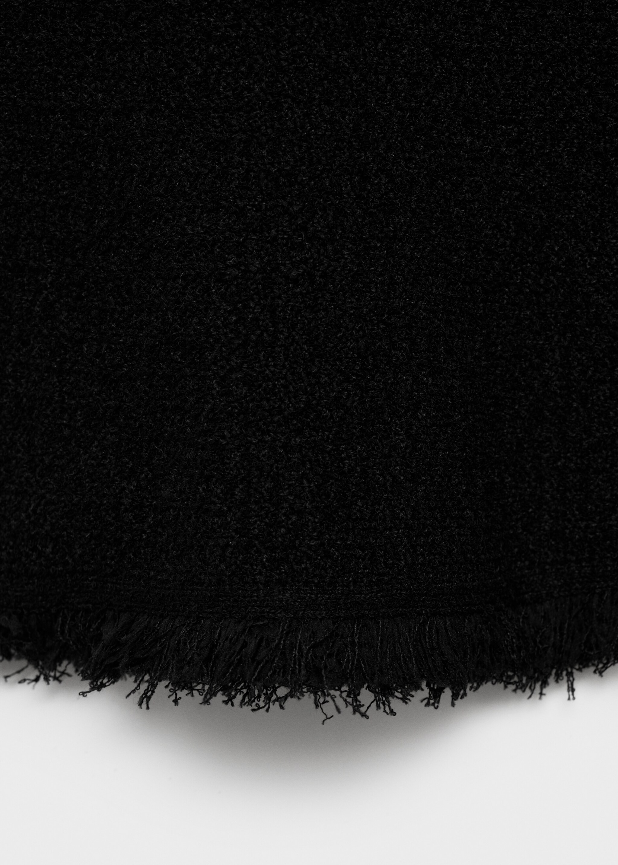 Tweedrock mit ausgefransten Abschlüssen - Detail des Artikels 0, Schwarz. Ref: 17075824-00.