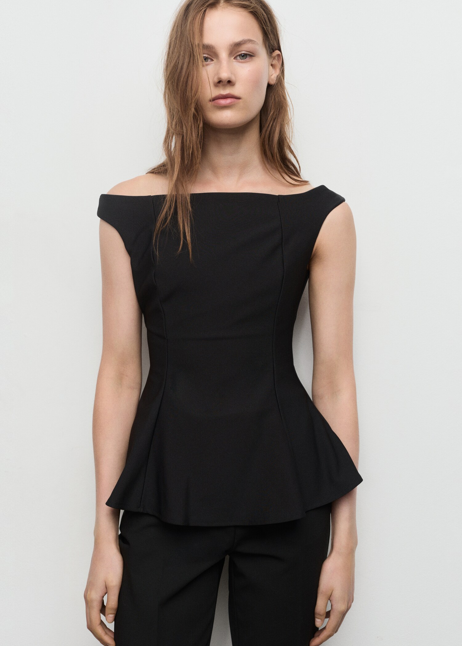Strapless peplum top - Medium plane