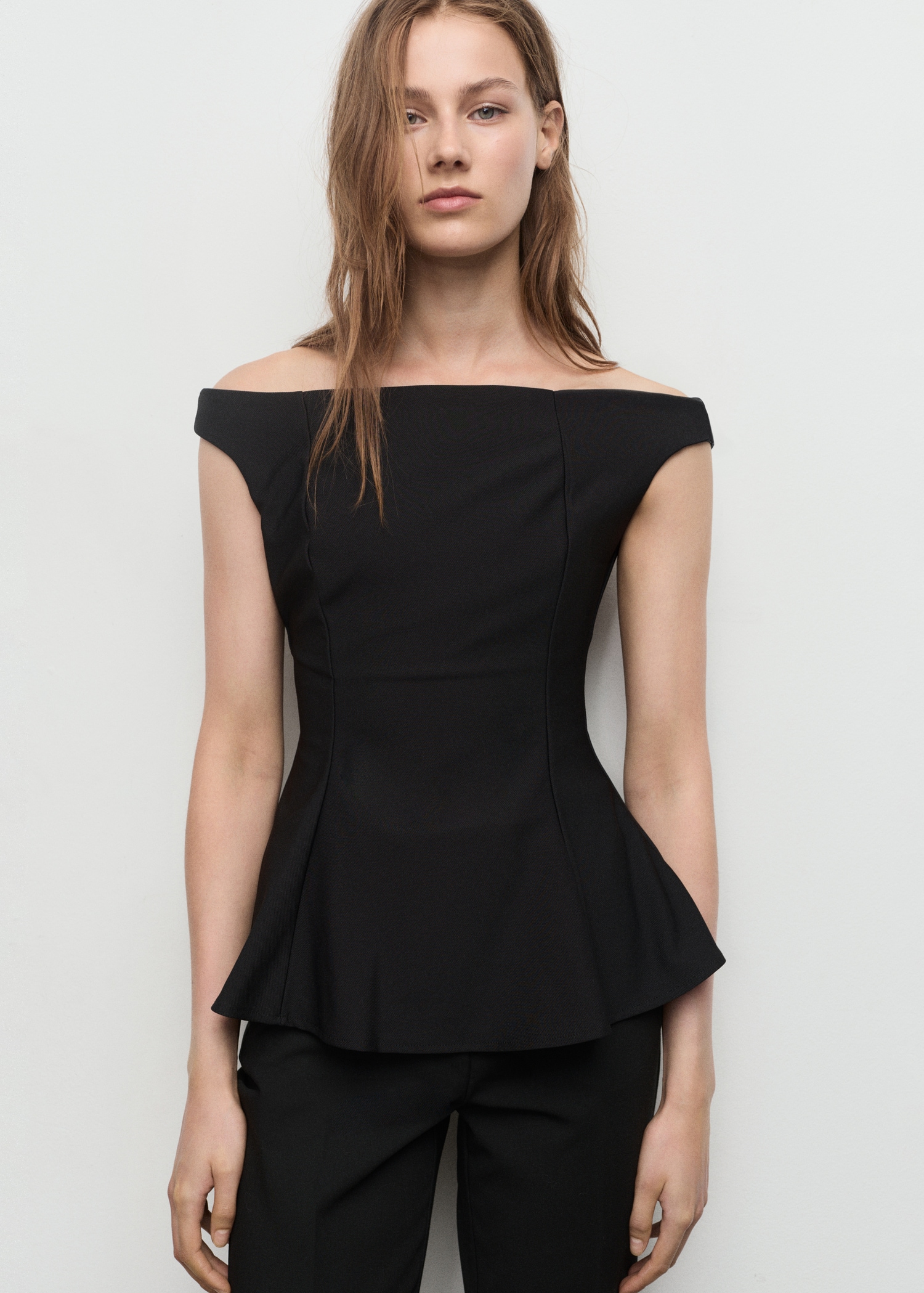 Strapless peplum top - Main Image