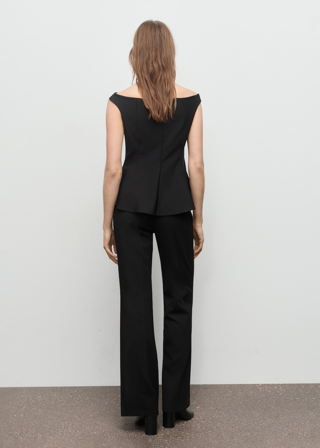 Mango Strapless peplum top thumbnail