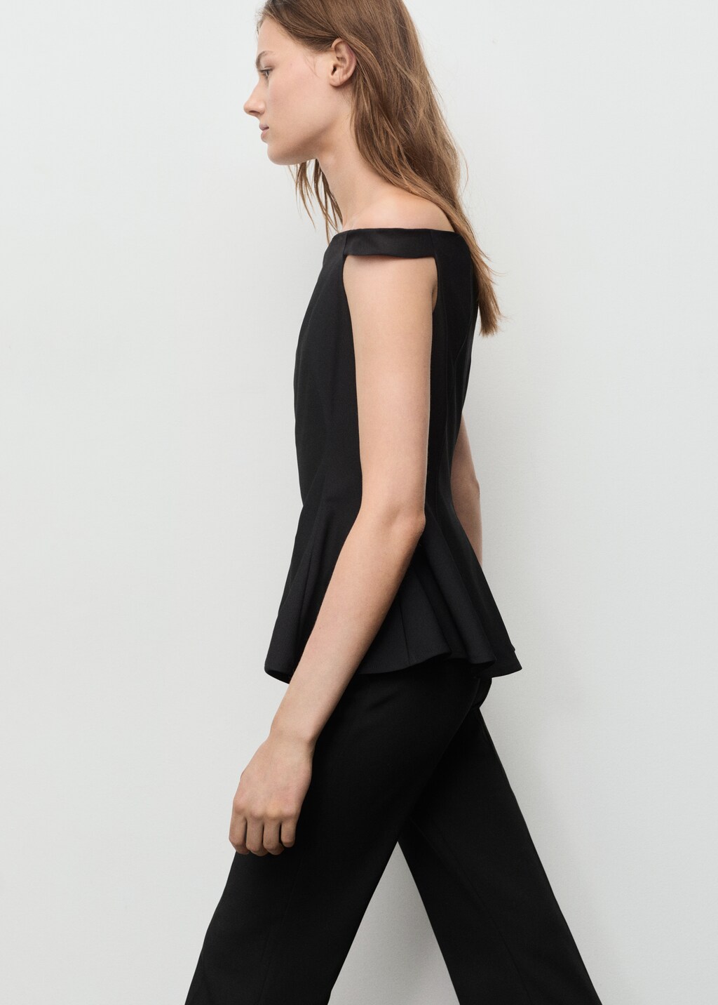 Mango Strapless peplum top thumbnail