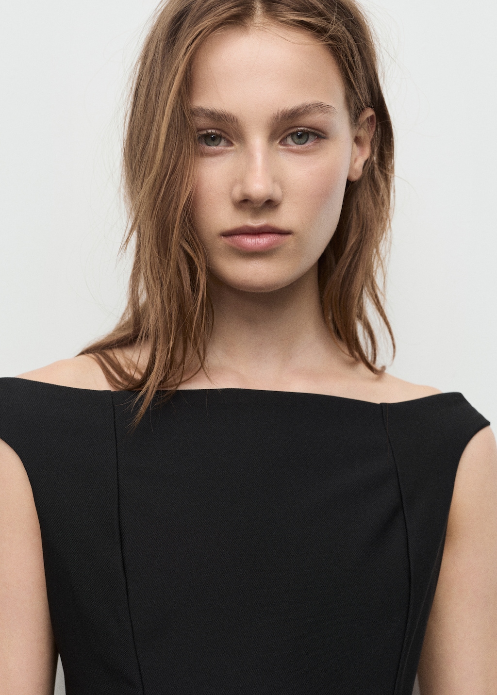 Mango Strapless peplum top thumbnail