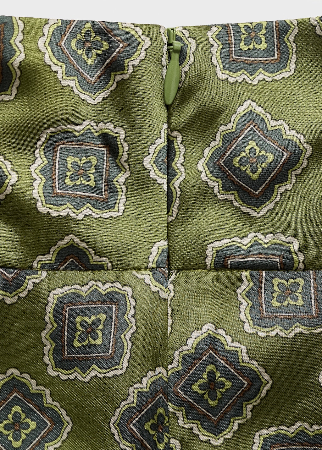 Satin blouse with geometric print