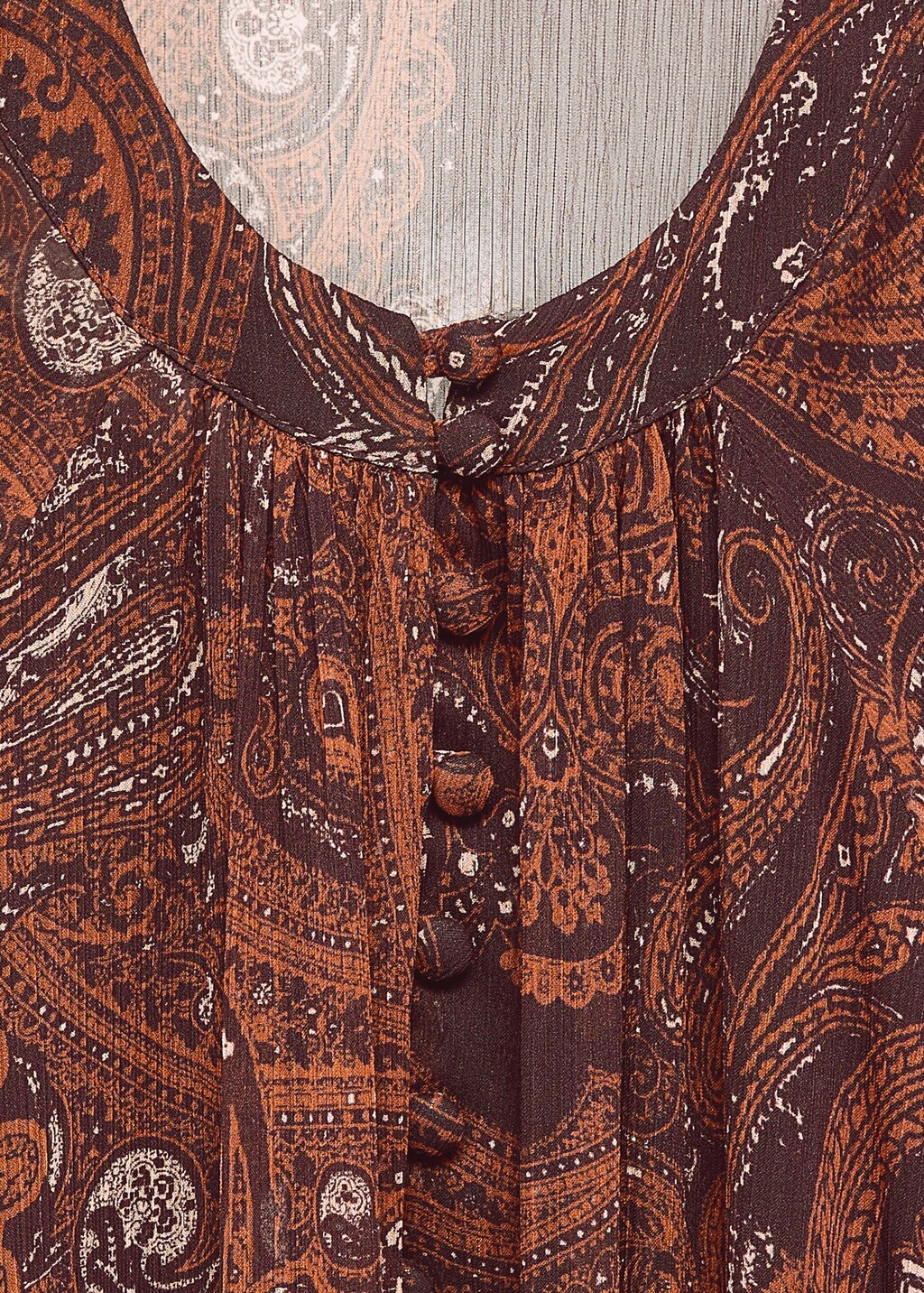 Paisley-print oversized dress