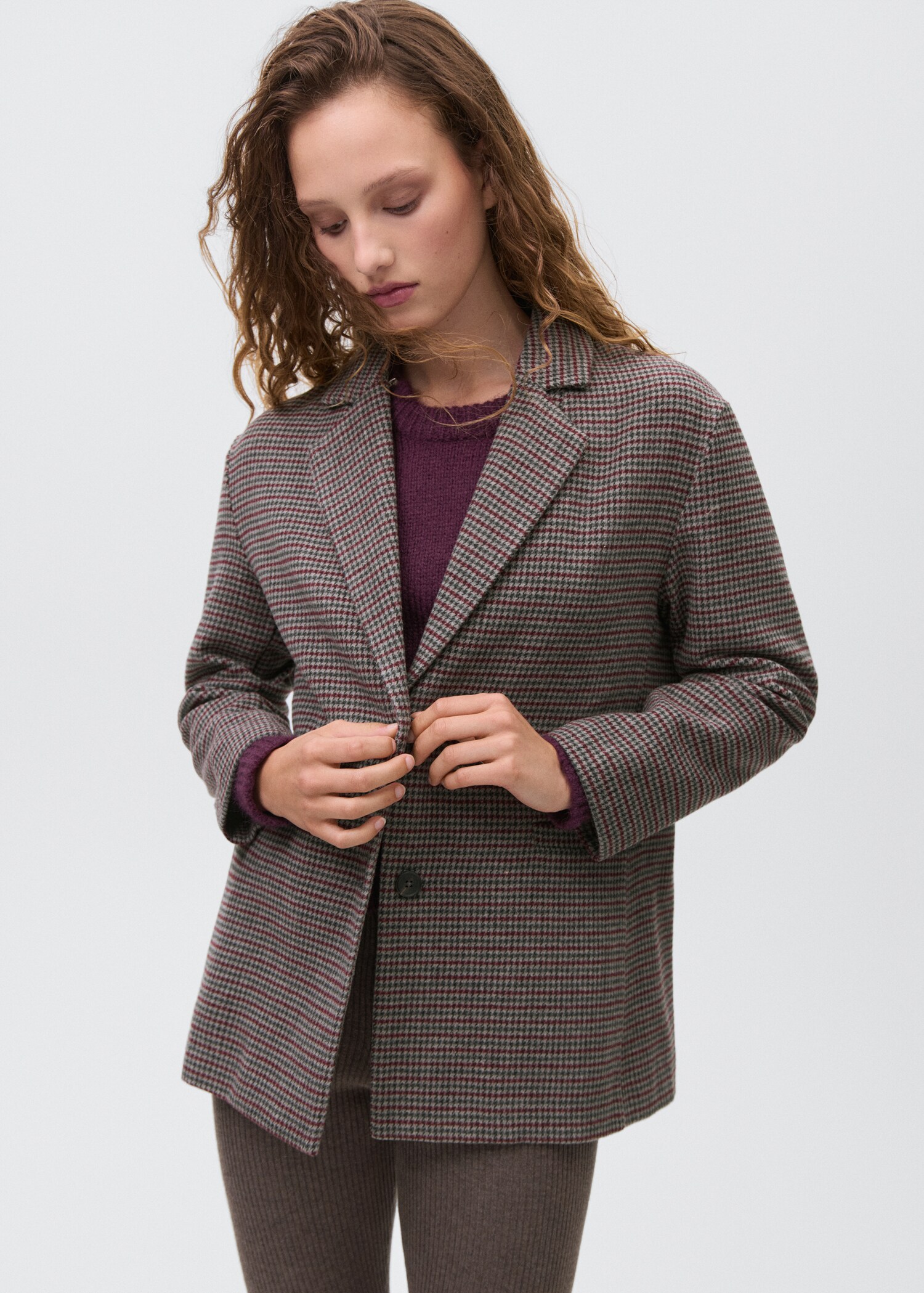 Tweed wool coat - Medium plane