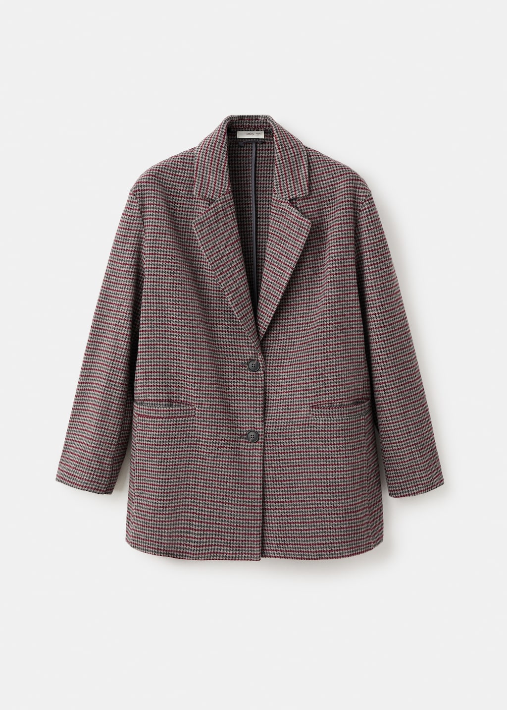 Houndstooth-check jacket