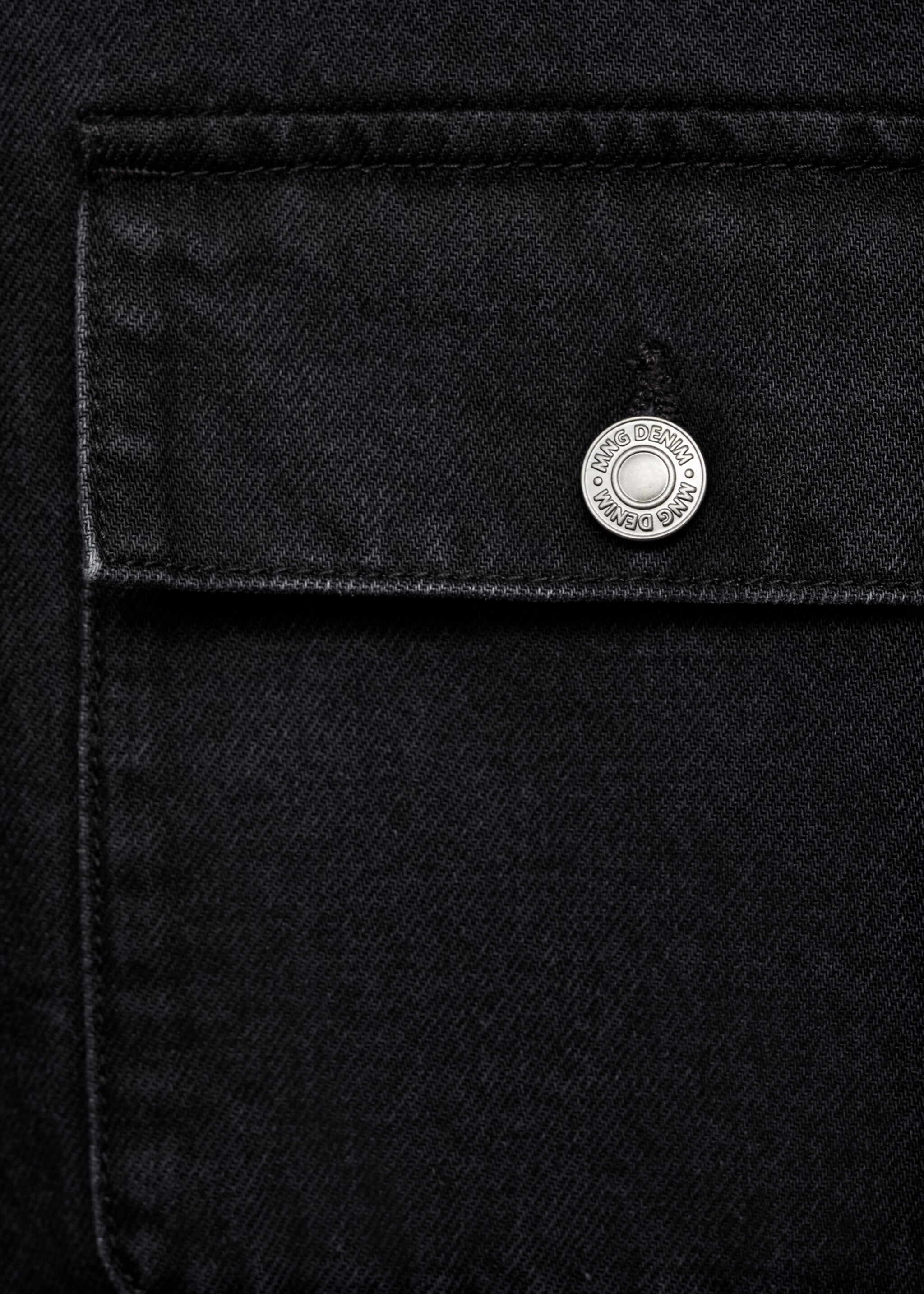데님 재킷 포켓 - 상품 내역: 0, Black denim. Ref: 17075968-00.