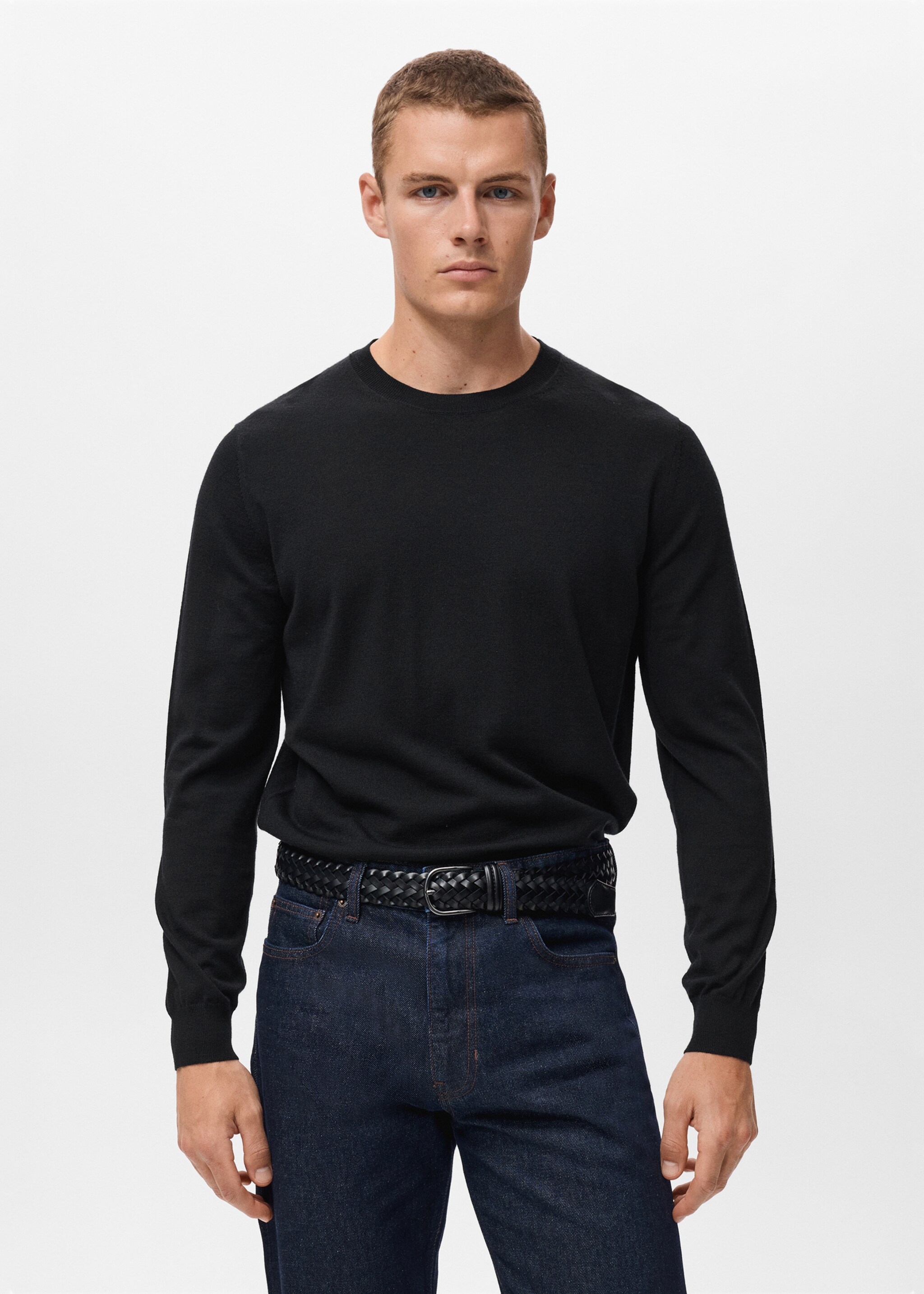 Pullover 100% lana collo stondato - Piano medio